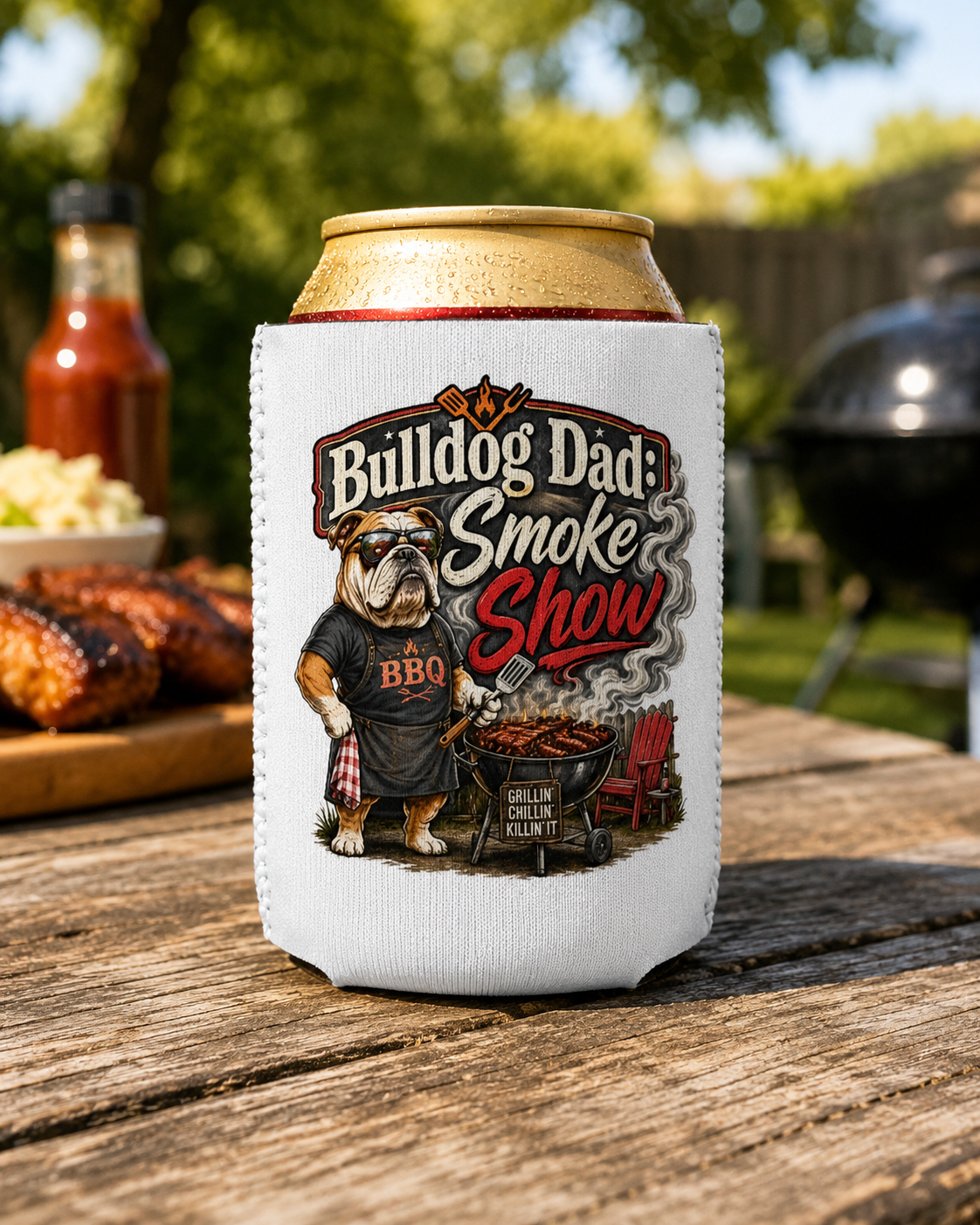 New Arrivals — Bulldog Dad Smoke Show BBQ Can Cooler Sleeve