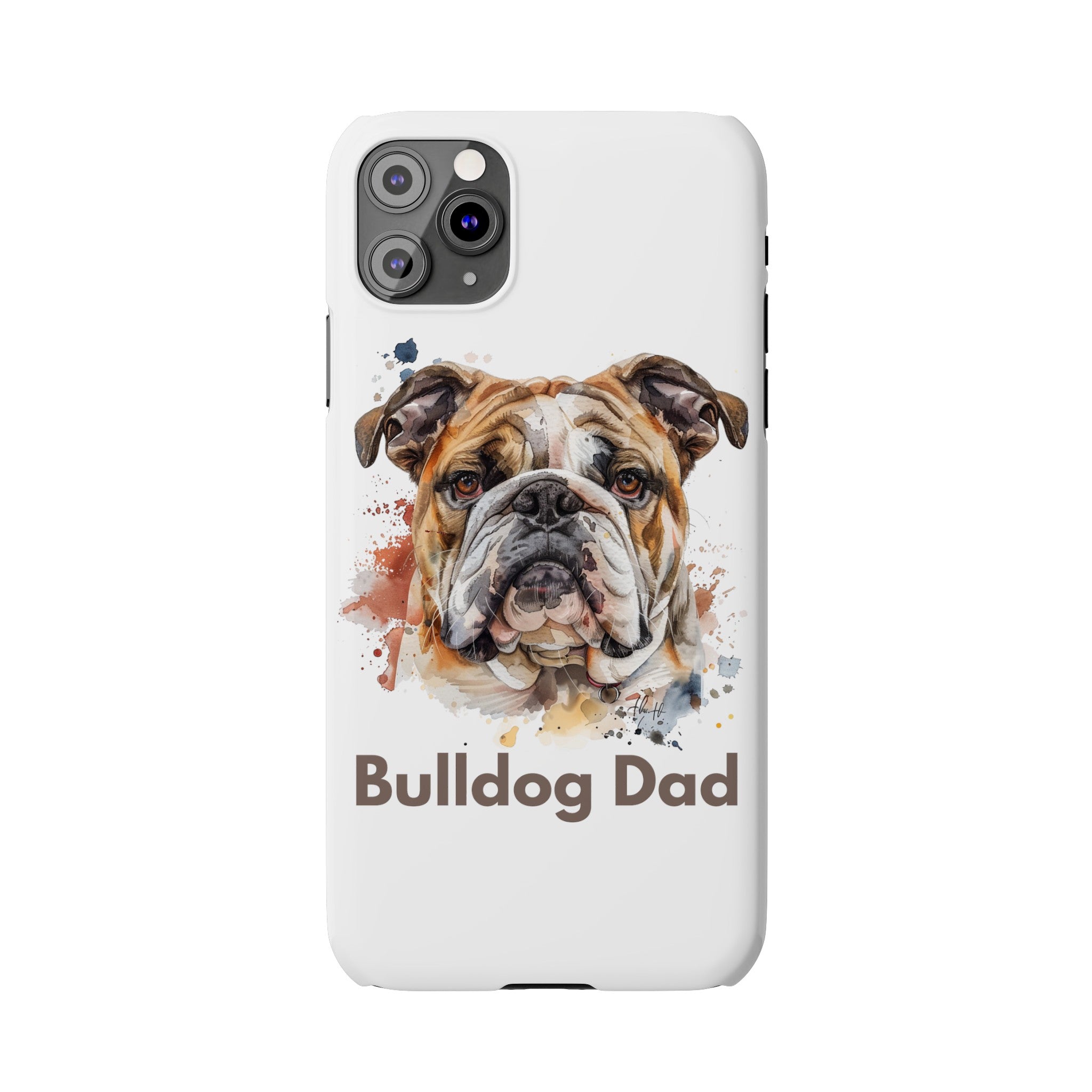 Bulldog iPhone Cases (English/Watercolor)