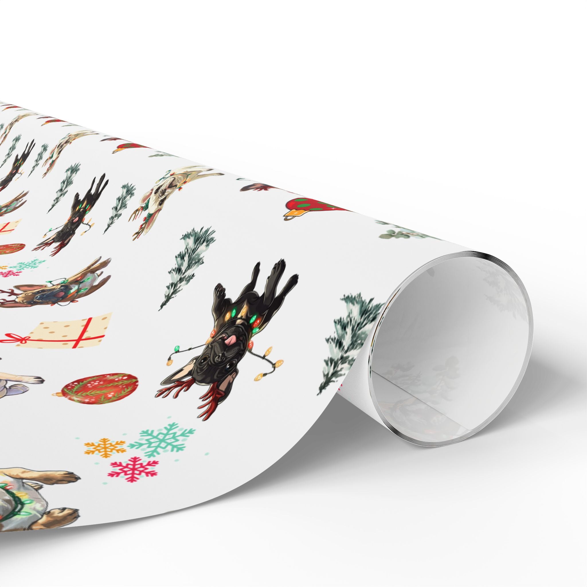 "Santa’s Tipsy Crew" Christmas Wrapping Paper (French)