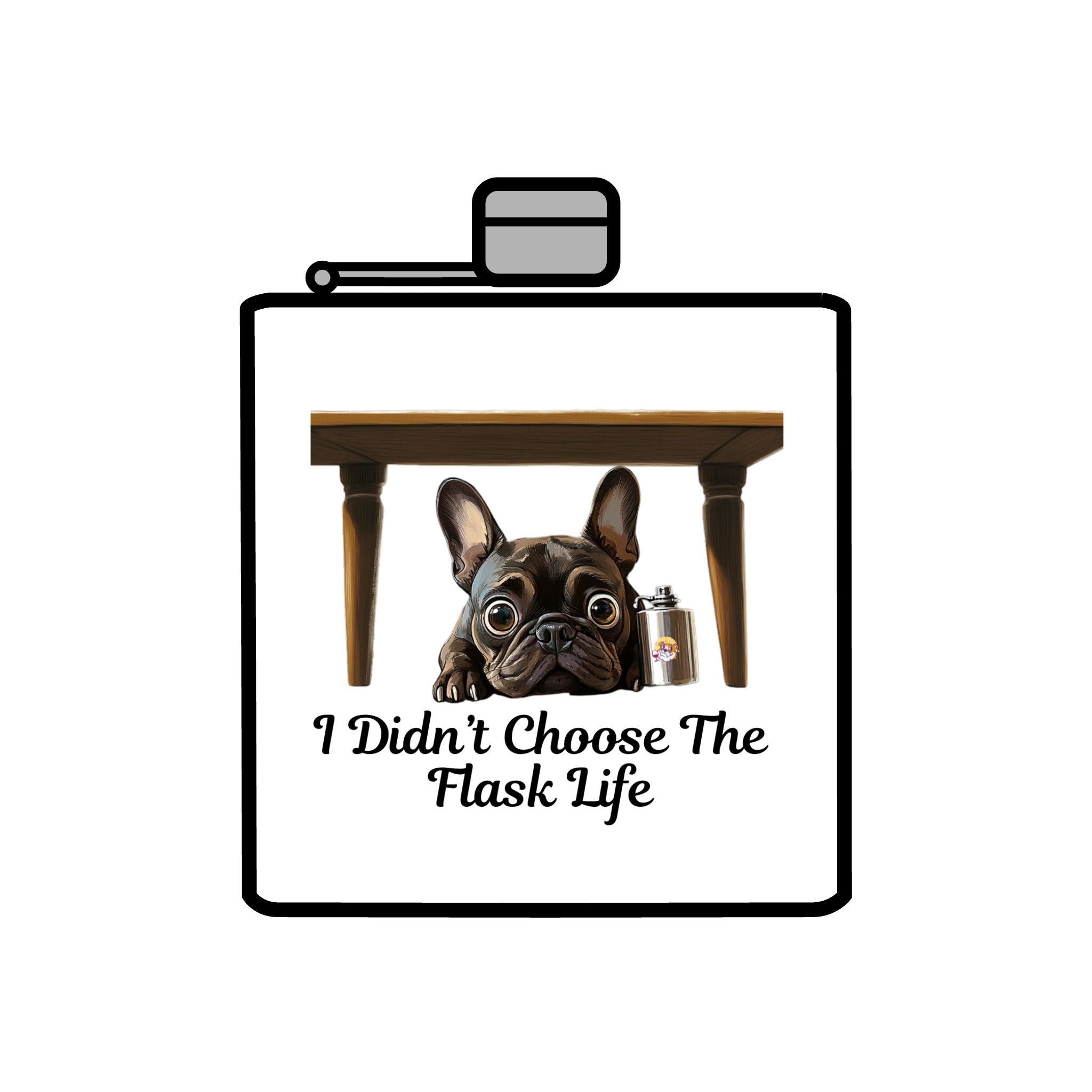Tipsy Bully Stainless Steel Flask – Bulldog Edition (French/Flask Life)