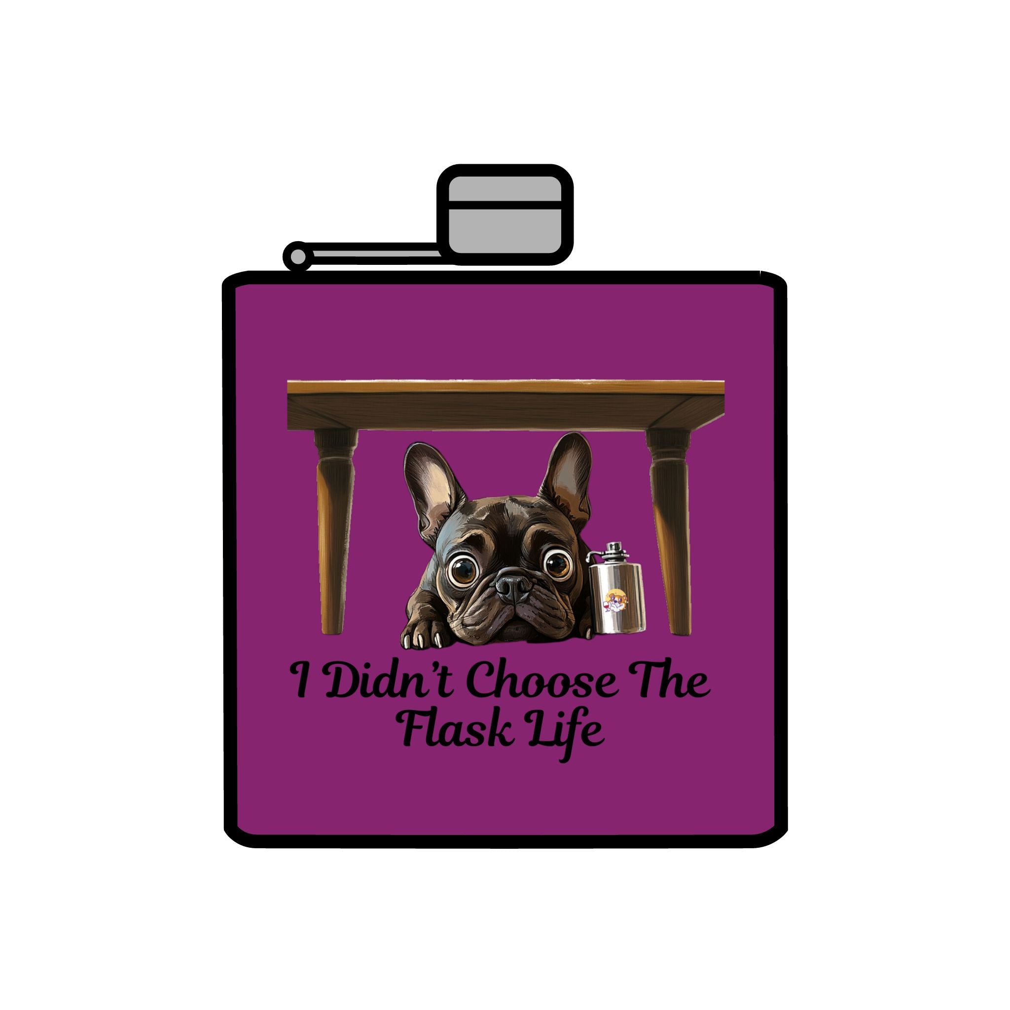 Tipsy Bully Stainless Steel Flask – Bulldog Edition (French/Flask Life)