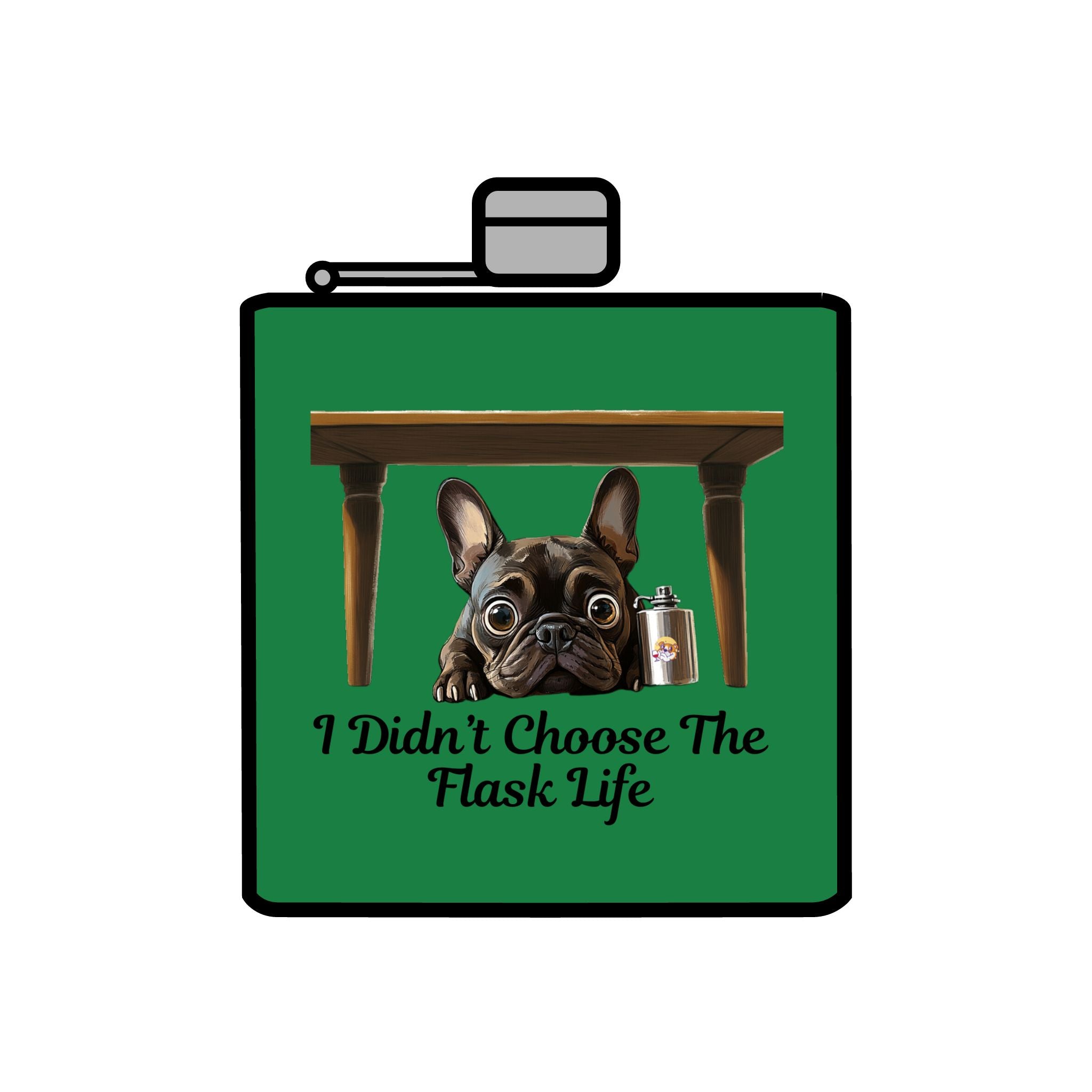 Tipsy Bully Stainless Steel Flask – Bulldog Edition (French/Flask Life)