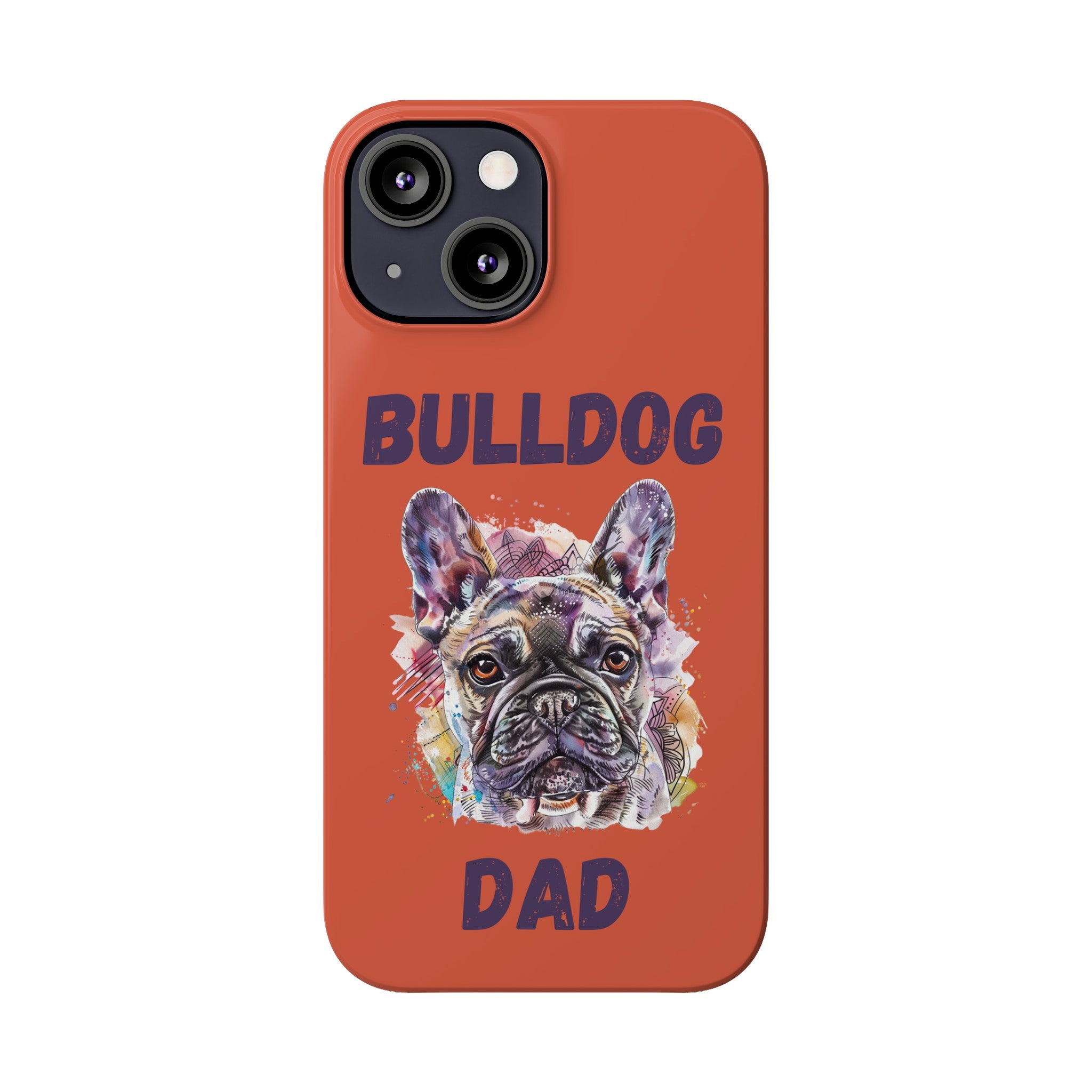 Bulldog Dad iPhone Cases (French/Orange)