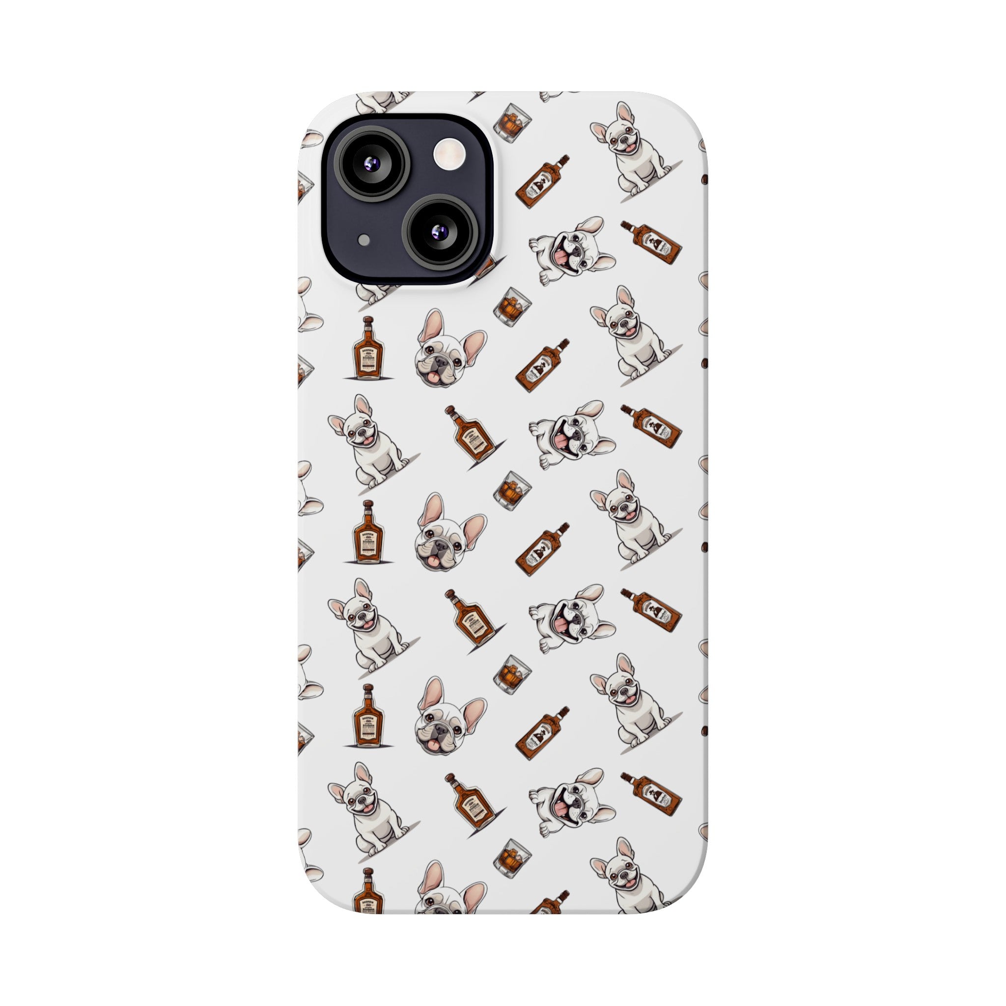 Bulldog iPhone Cases (White French/Bourbon)