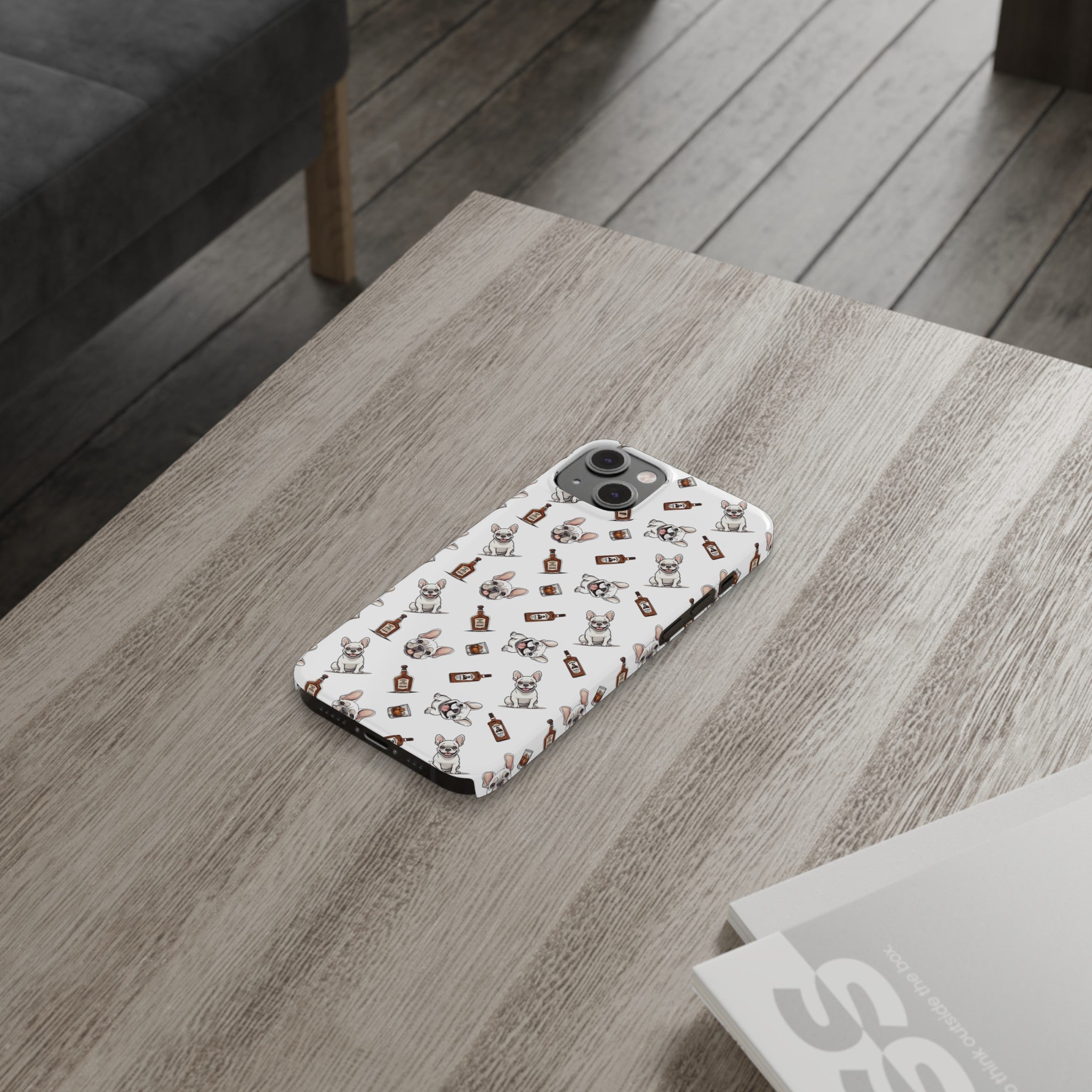 Bulldog iPhone Cases (White French/Bourbon)