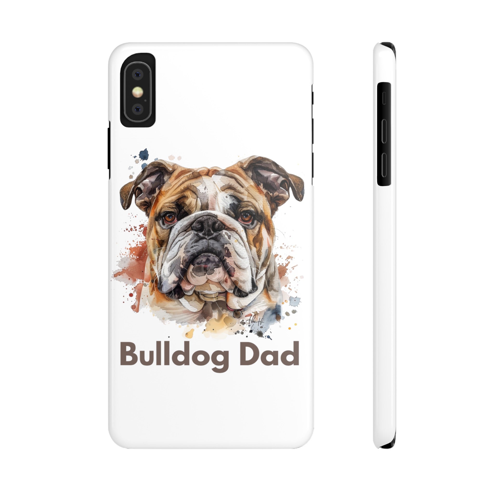 Bulldog iPhone Cases (English/Watercolor)