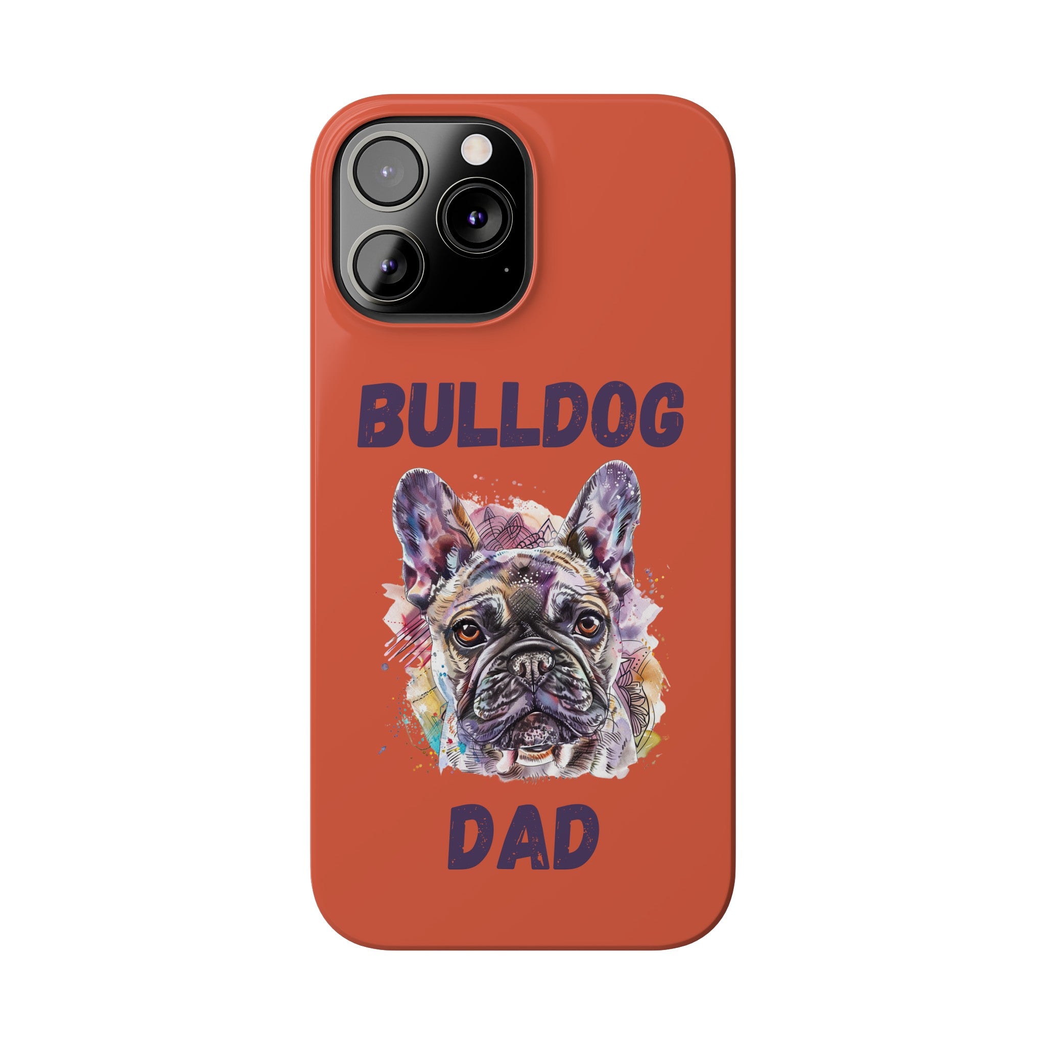 Bulldog Dad iPhone Cases (French/Orange)