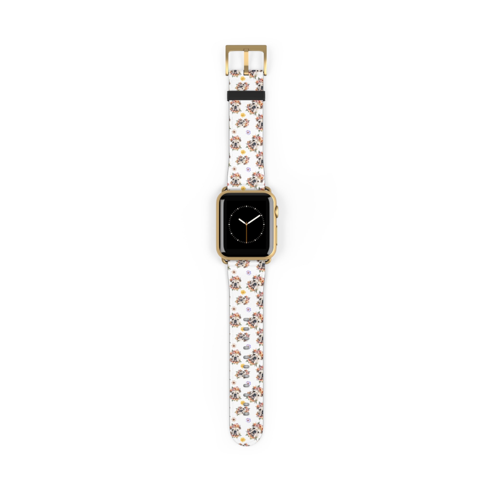 Bulldog Apple Watch Bands (English/Flower)