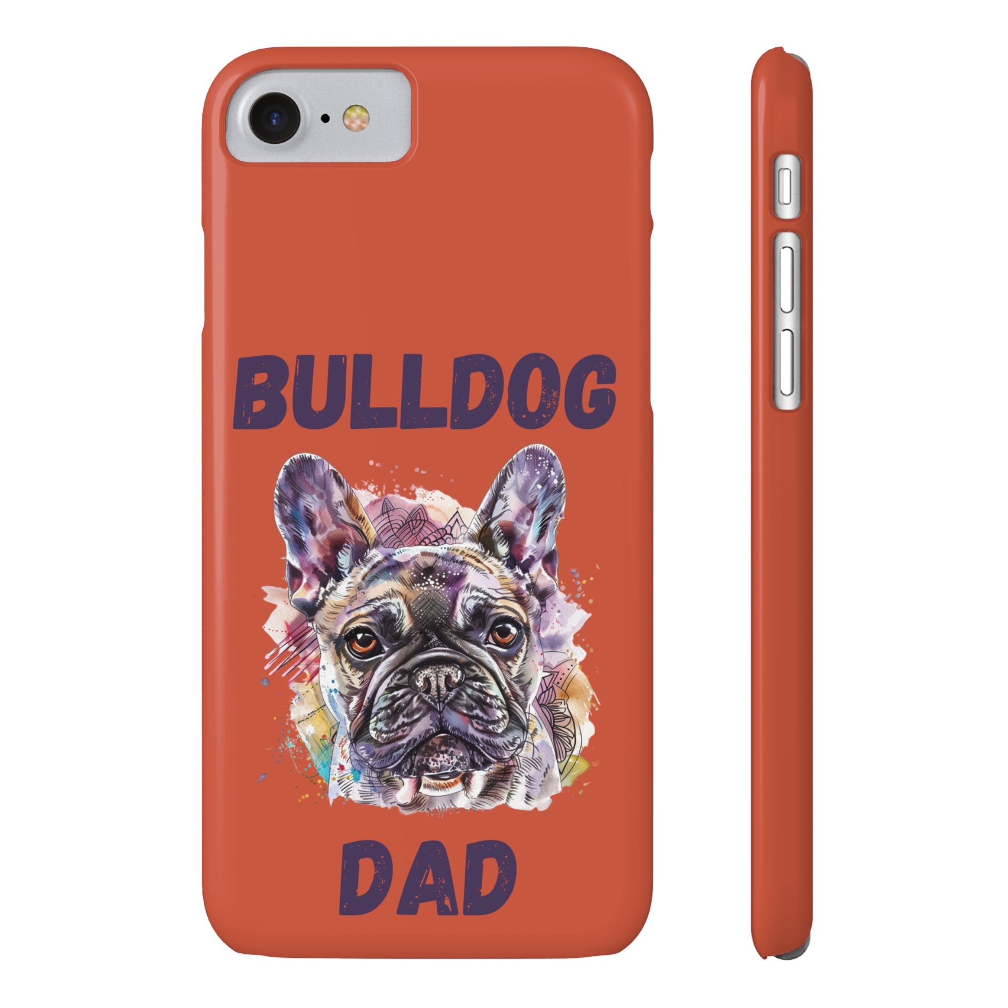 Bulldog Dad iPhone Cases (French/Orange)