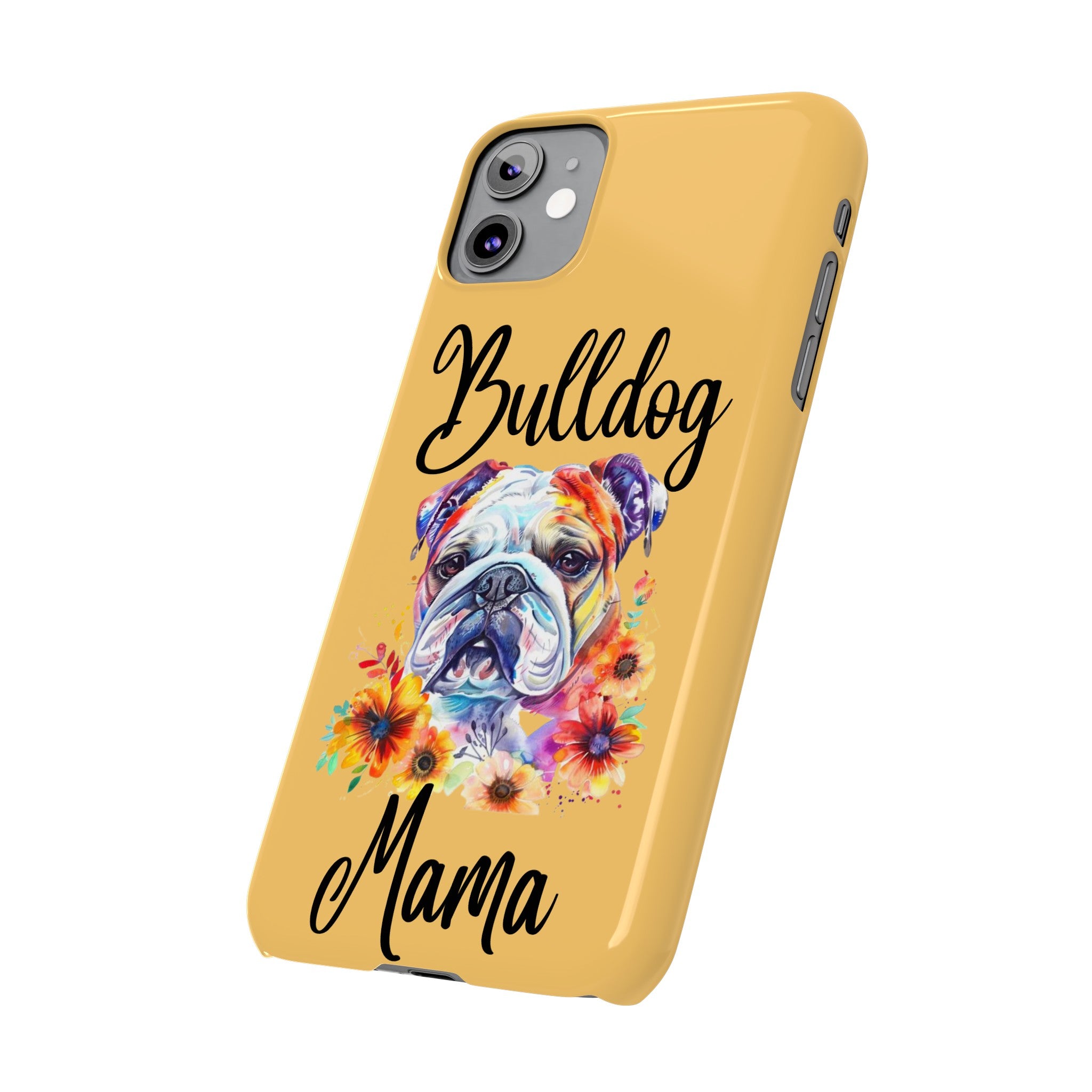 Bulldog Mama iPhone Cases (Engish)