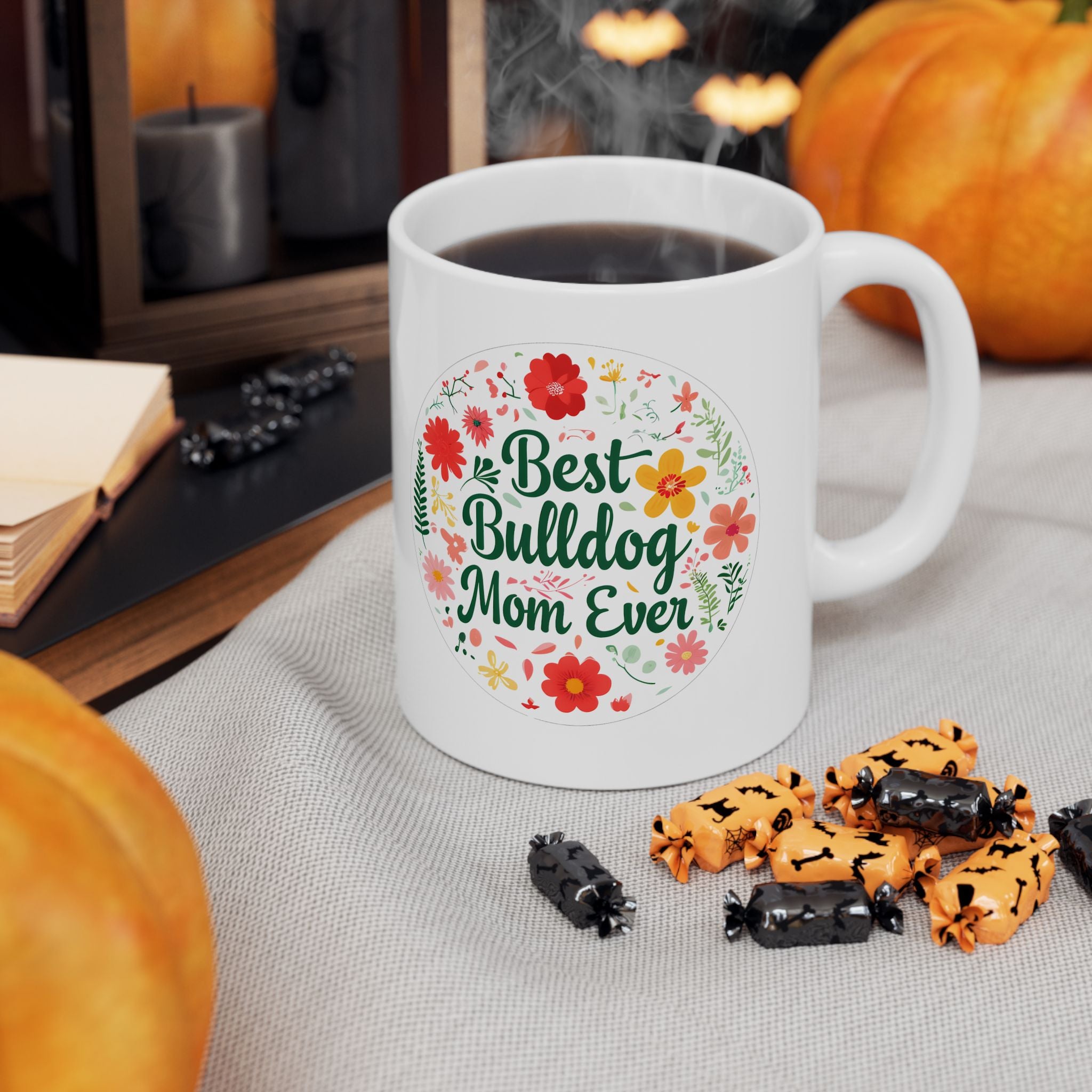 Best Bulldog Mom Coffee Mug size chart - English and French Bulldog mom mug | Tipsy Bully