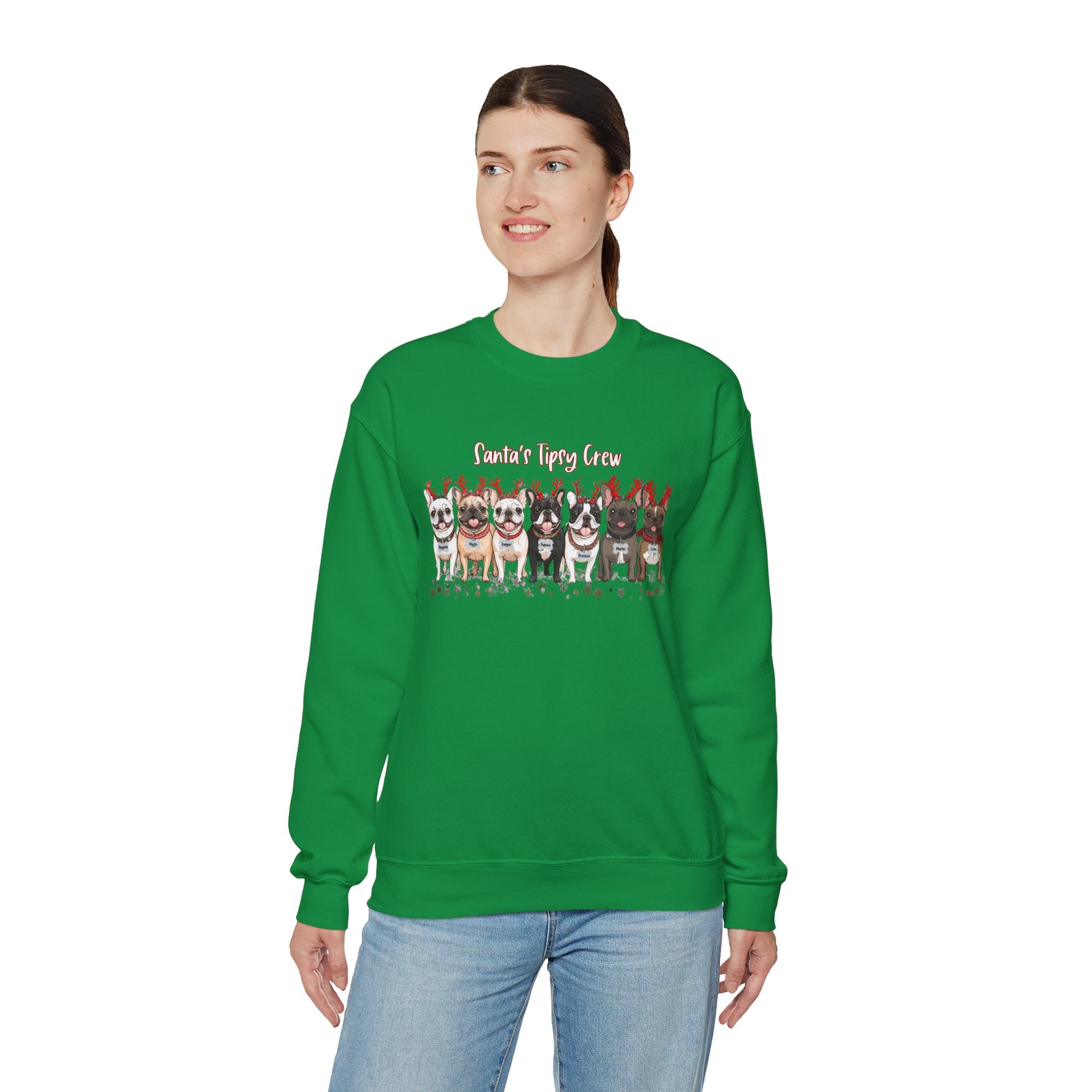 “Santa’s Tipsy Crew” Christmas Crewneck Sweatshirt - Unisex (French)