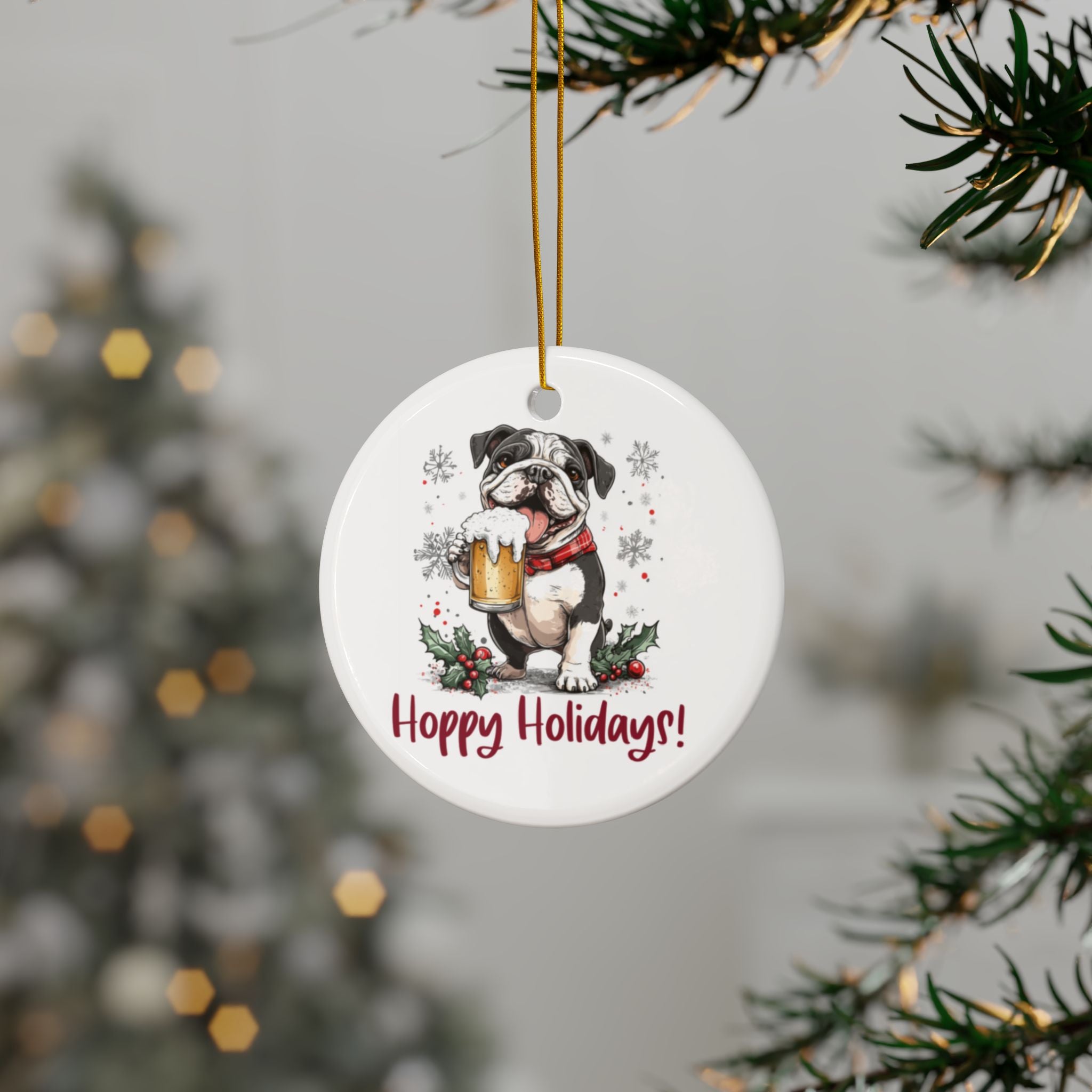 Hoppy Holidays Xmas Ornament (1pc, 3pcs, 5pcs, 10pcs/English)