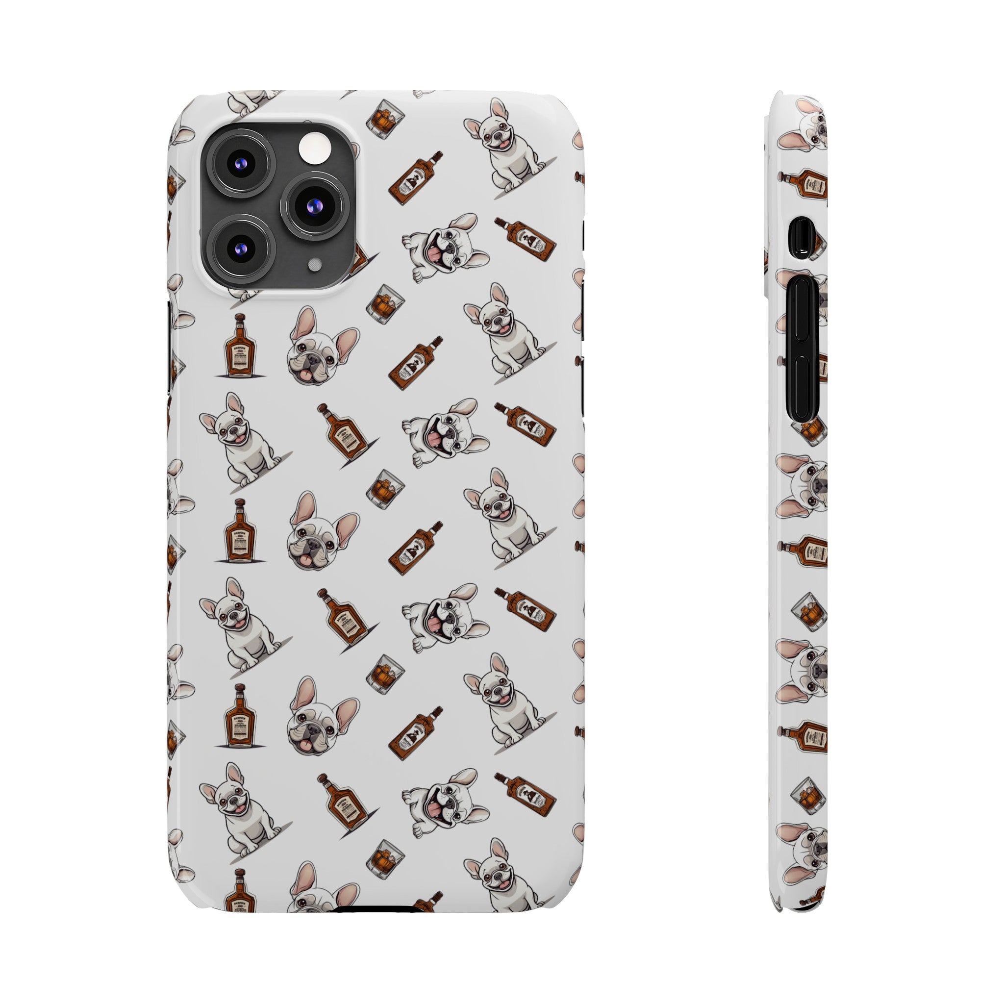 Bulldog iPhone Cases (White French/Bourbon)