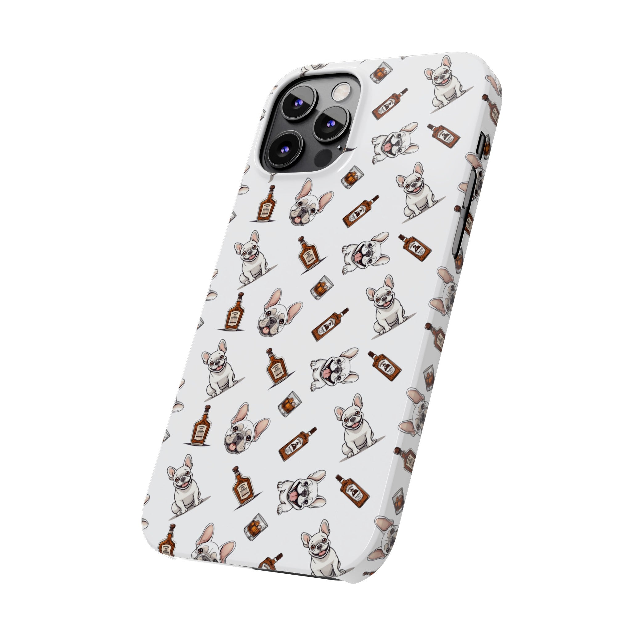 Bulldog iPhone Cases (White French/Bourbon)
