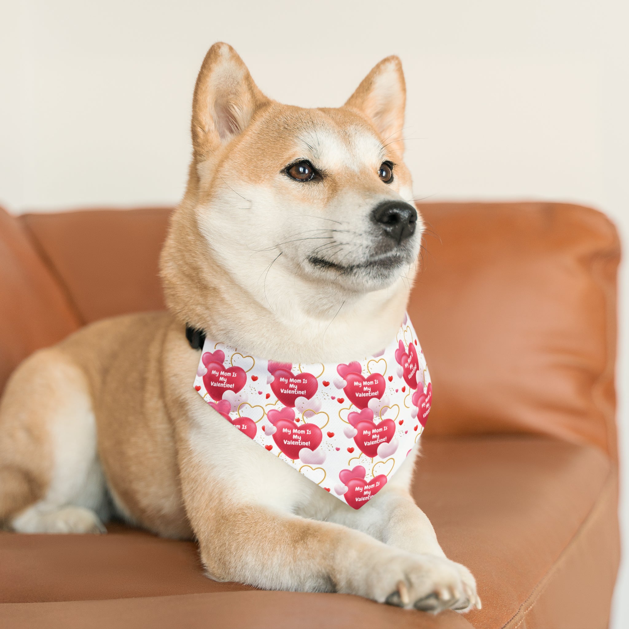My Mom is My Valentine" - Adorable Valentine's Day Dog Bandana