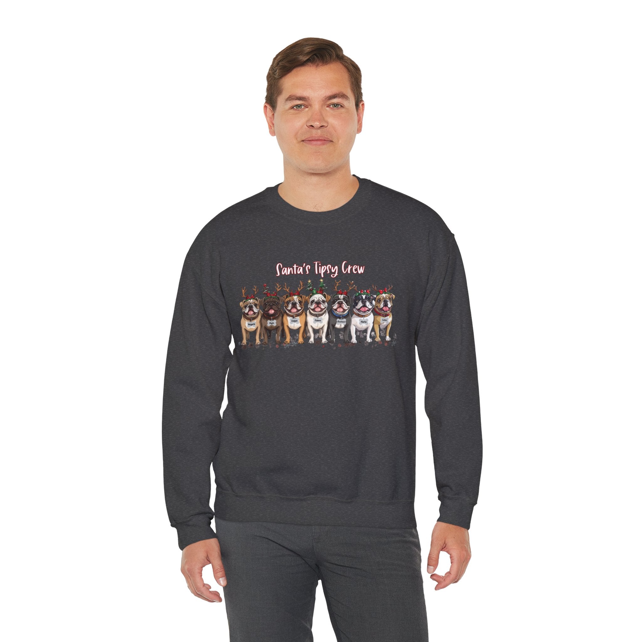 “Santa’s Tipsy Crew” Christmas Crewneck Sweatshirt - Unisex (English)