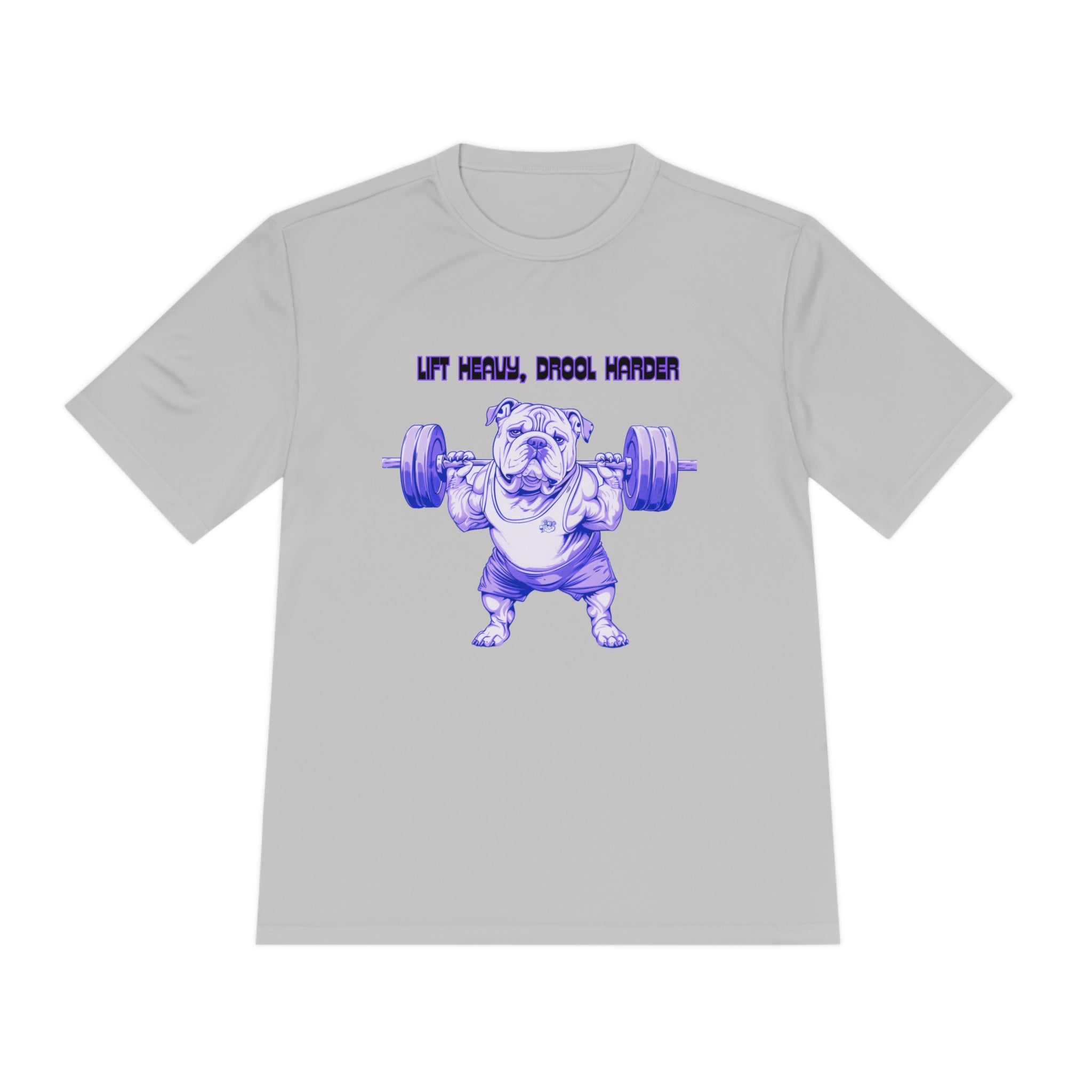 Tipsy Bullly Ripped Bulldog Unisex Moisture Wicking Performance T-Shirt (English/Purple )