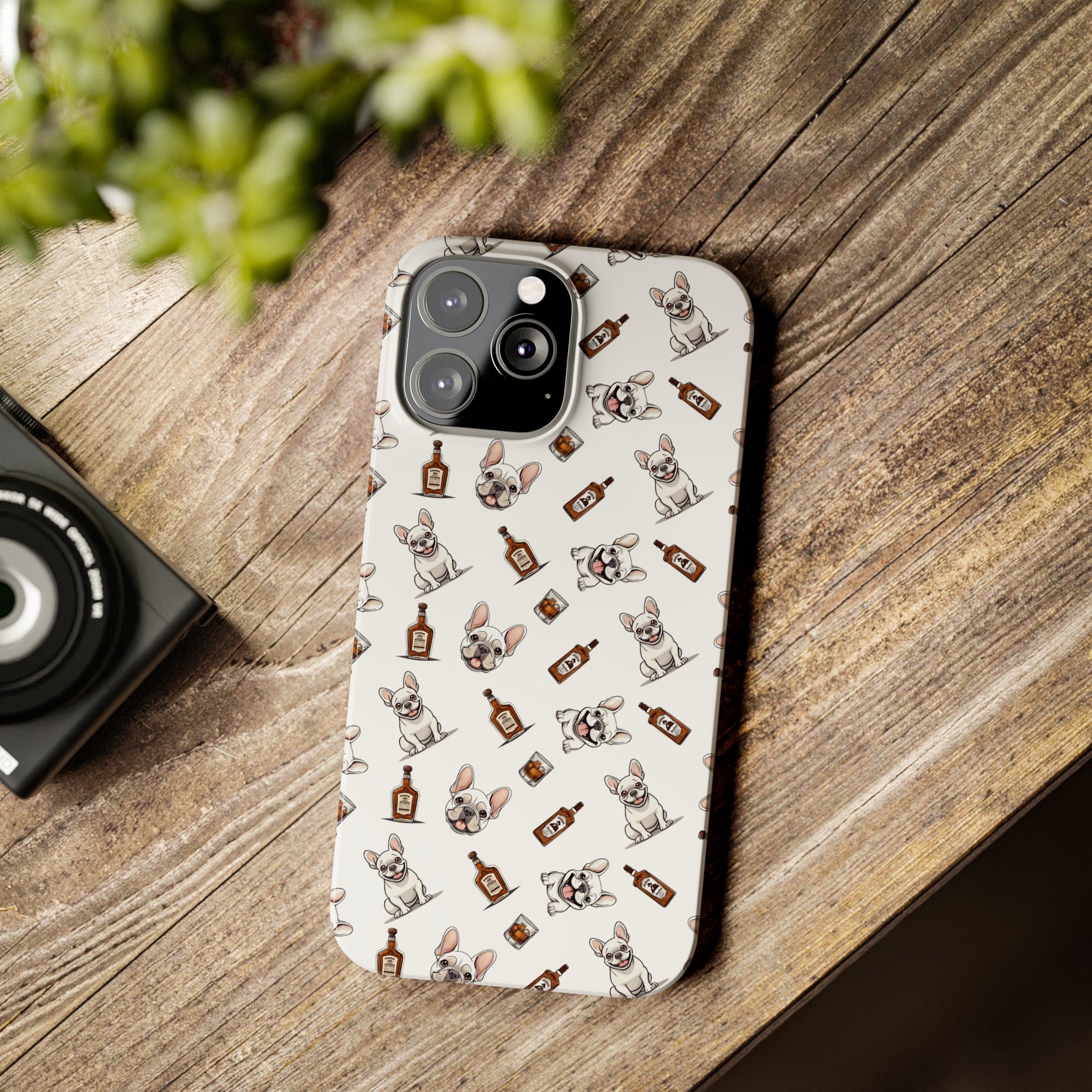 Bulldog iPhone Cases (White French/Bourbon)