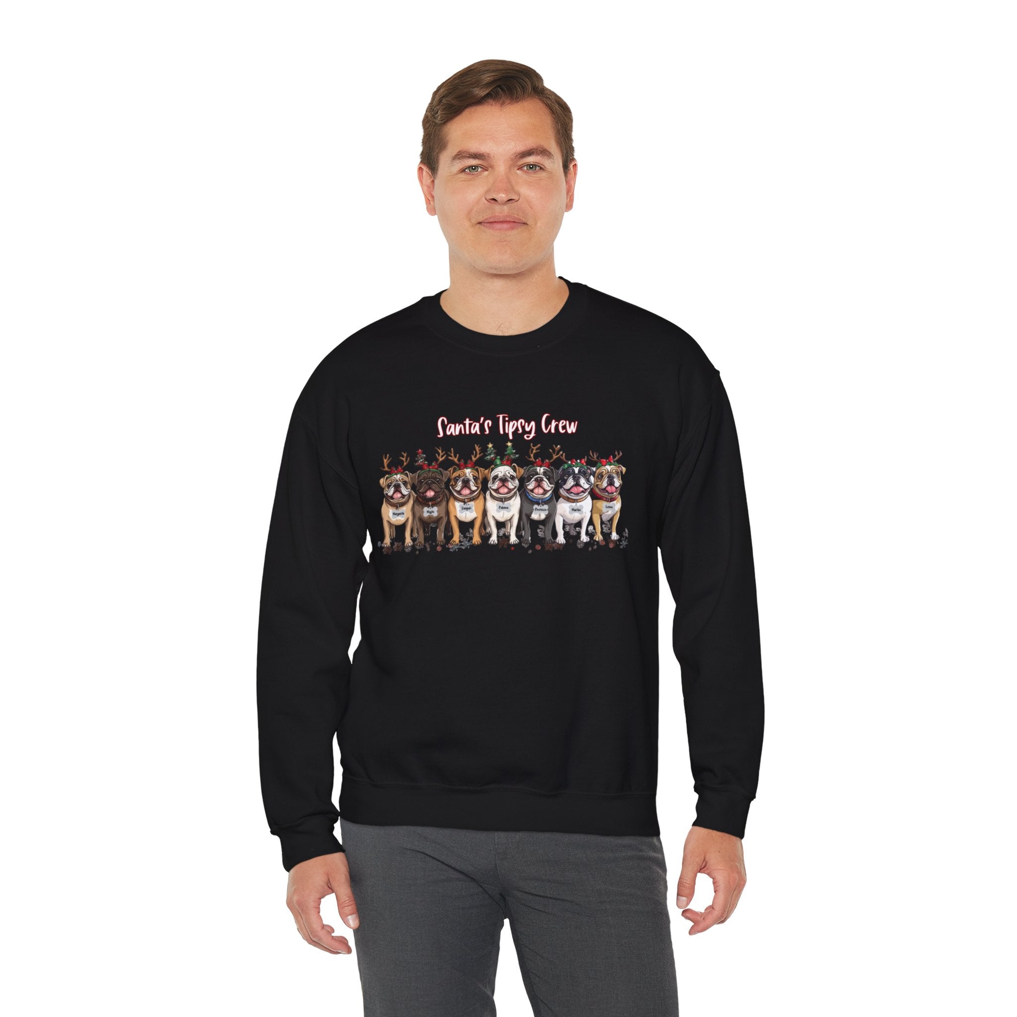“Santa’s Tipsy Crew” Christmas Crewneck Sweatshirt - Unisex (English)