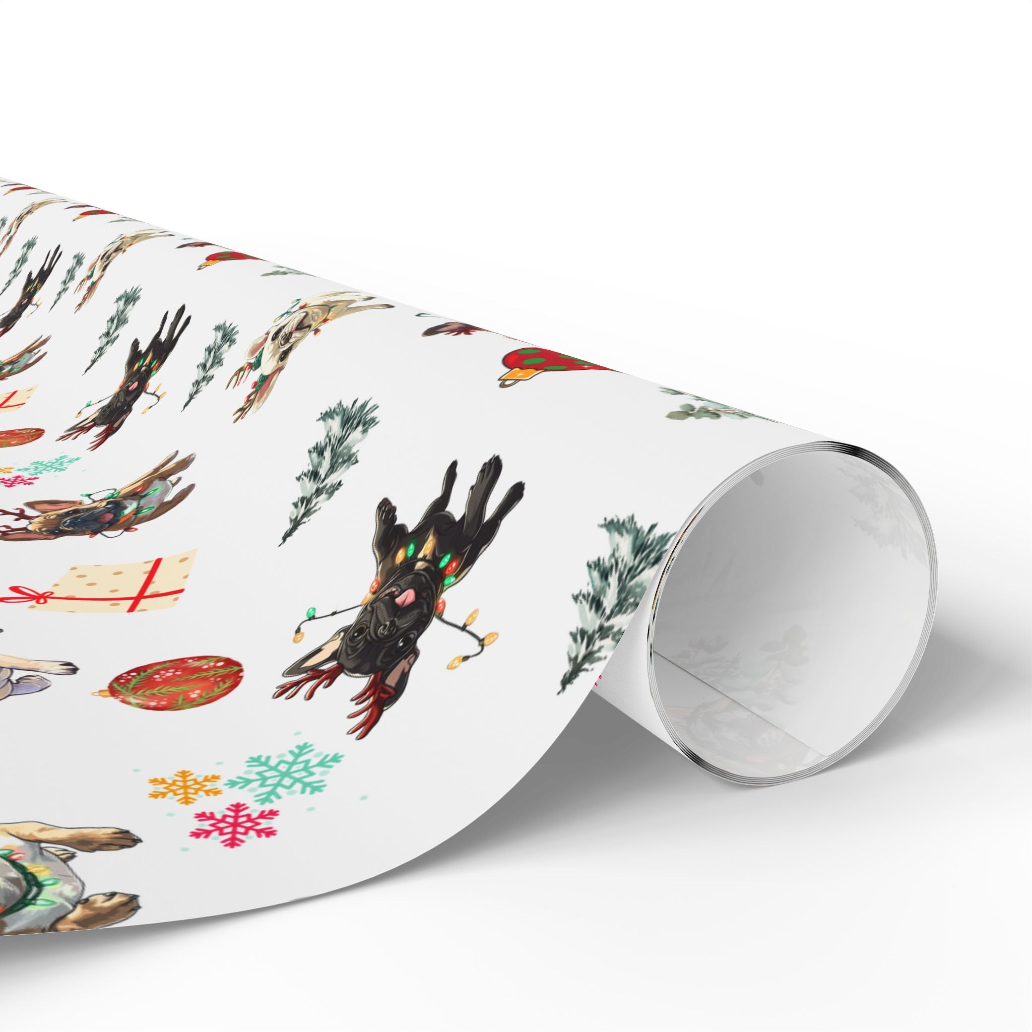 "Santa’s Tipsy Crew" Christmas Wrapping Paper (French)