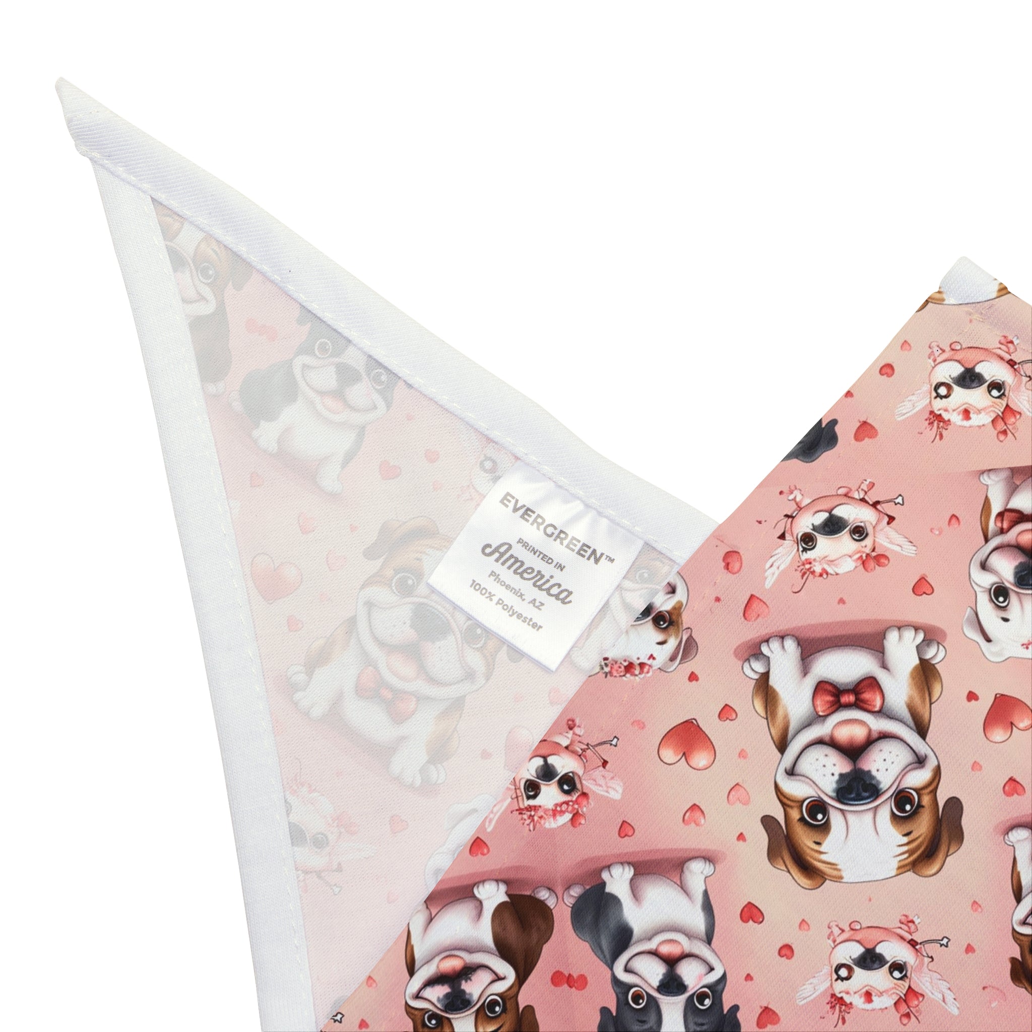 Valentine's Day Bulldog Dog Bandana: For the Love of Bulldogs (English)