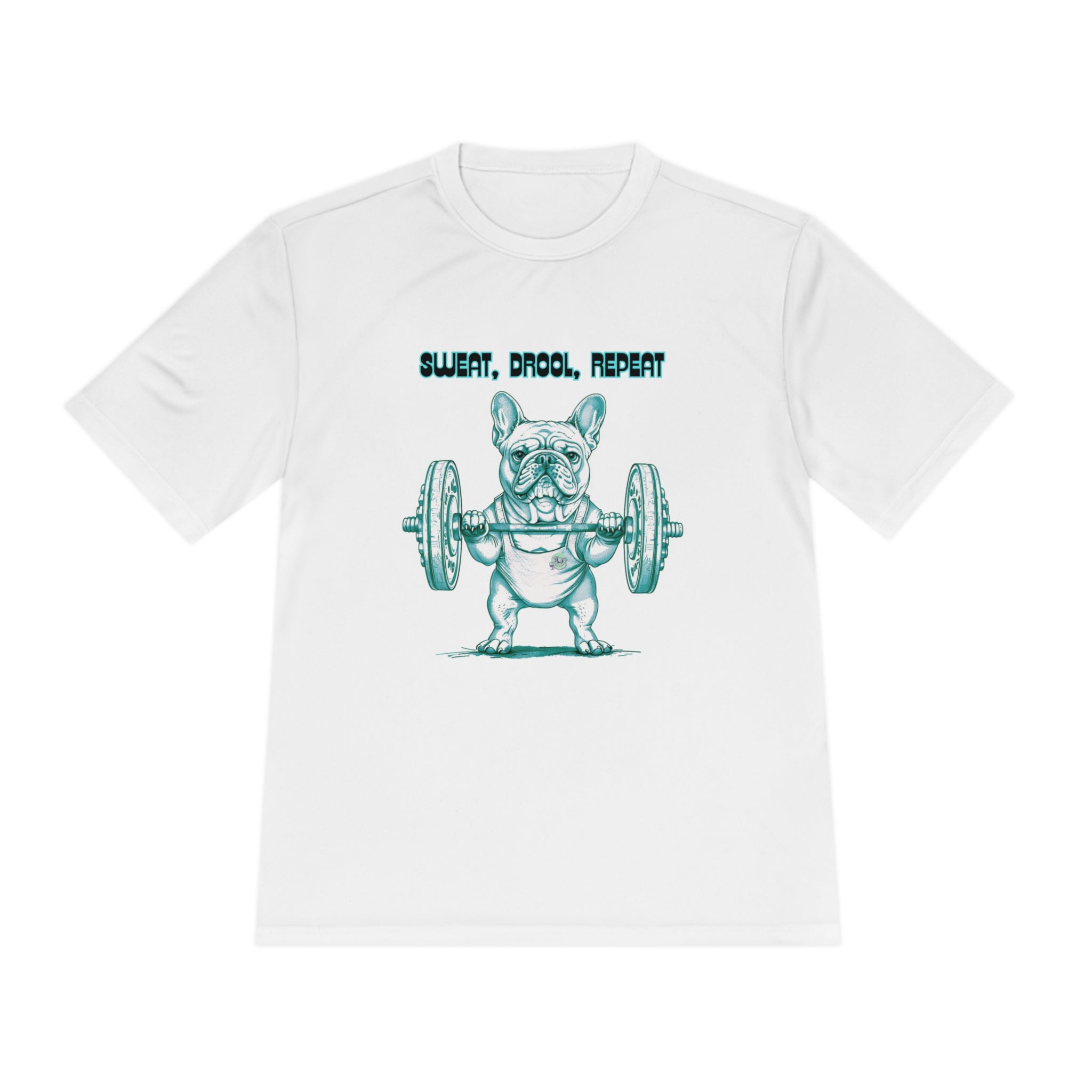 Tipsy Bullly Ripped Bulldog Unisex Moisture Wicking Performance T-Shirt (French/Green)