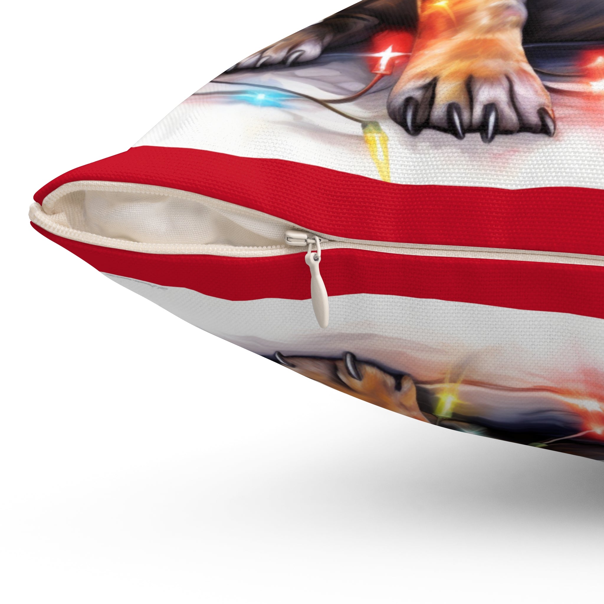Tipsy Bully Holiday Pillow (Brown French-Red)