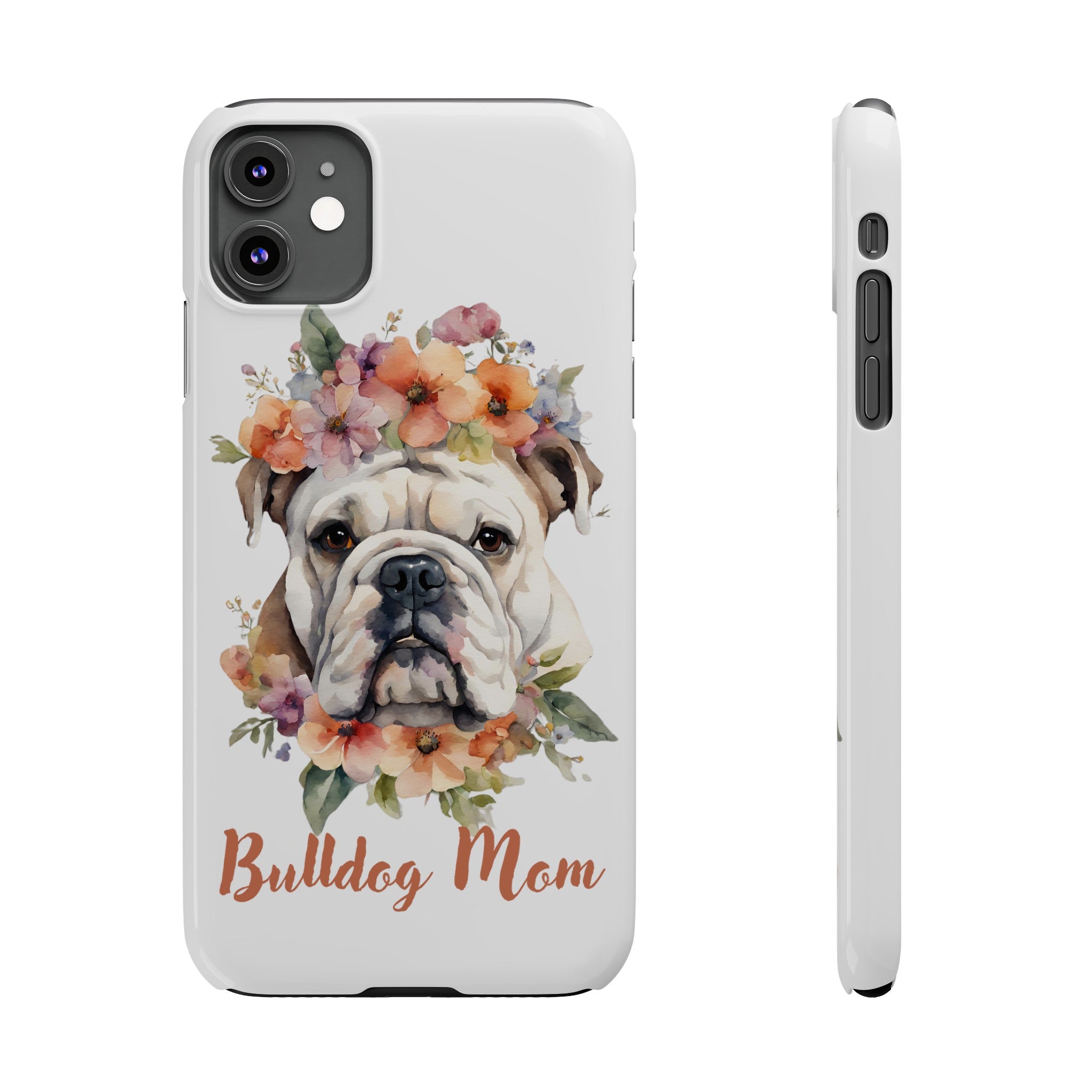 Bulldog iPhone Cases (Engish/White)