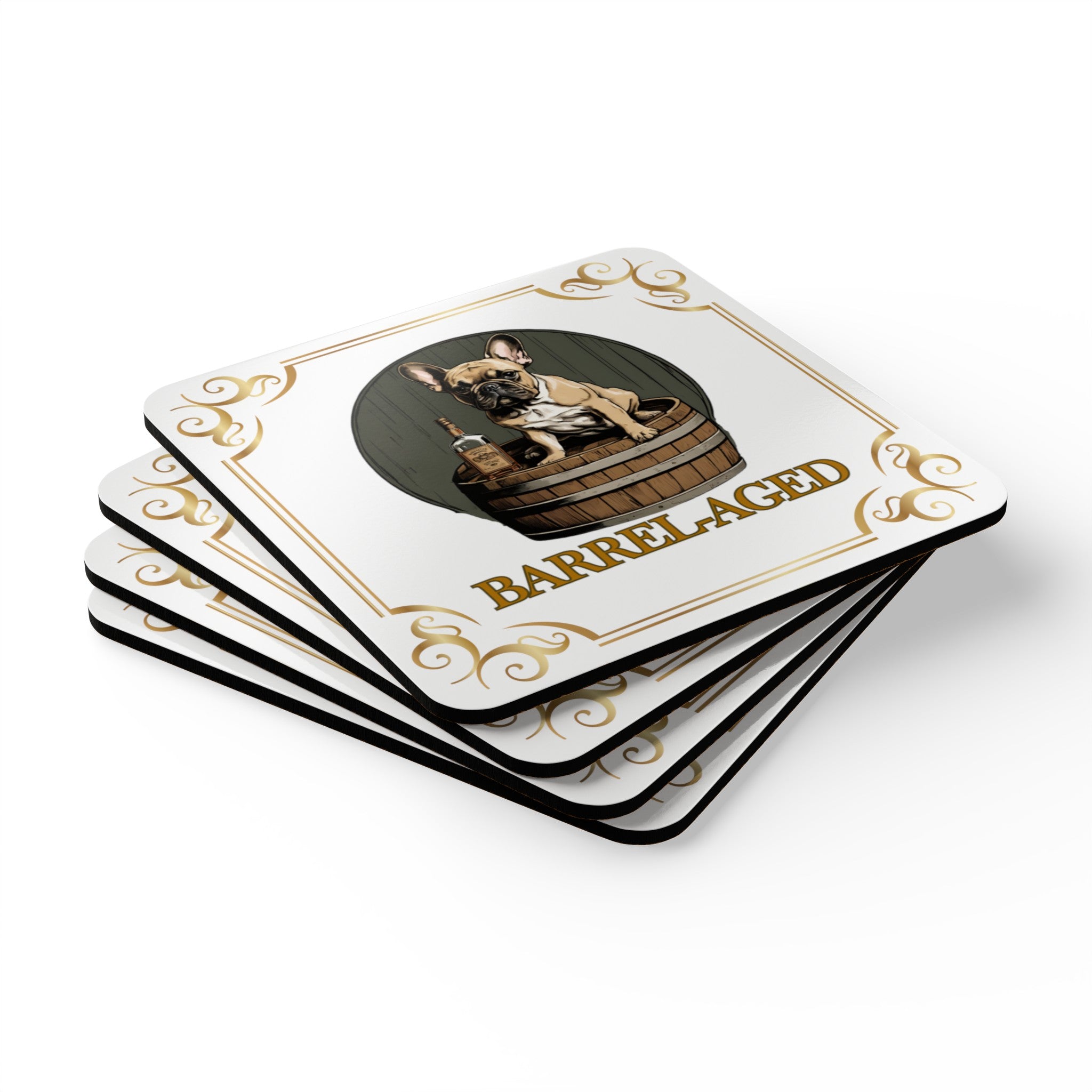 Barrel Aged Tipsy Bully Coaster Set (French)