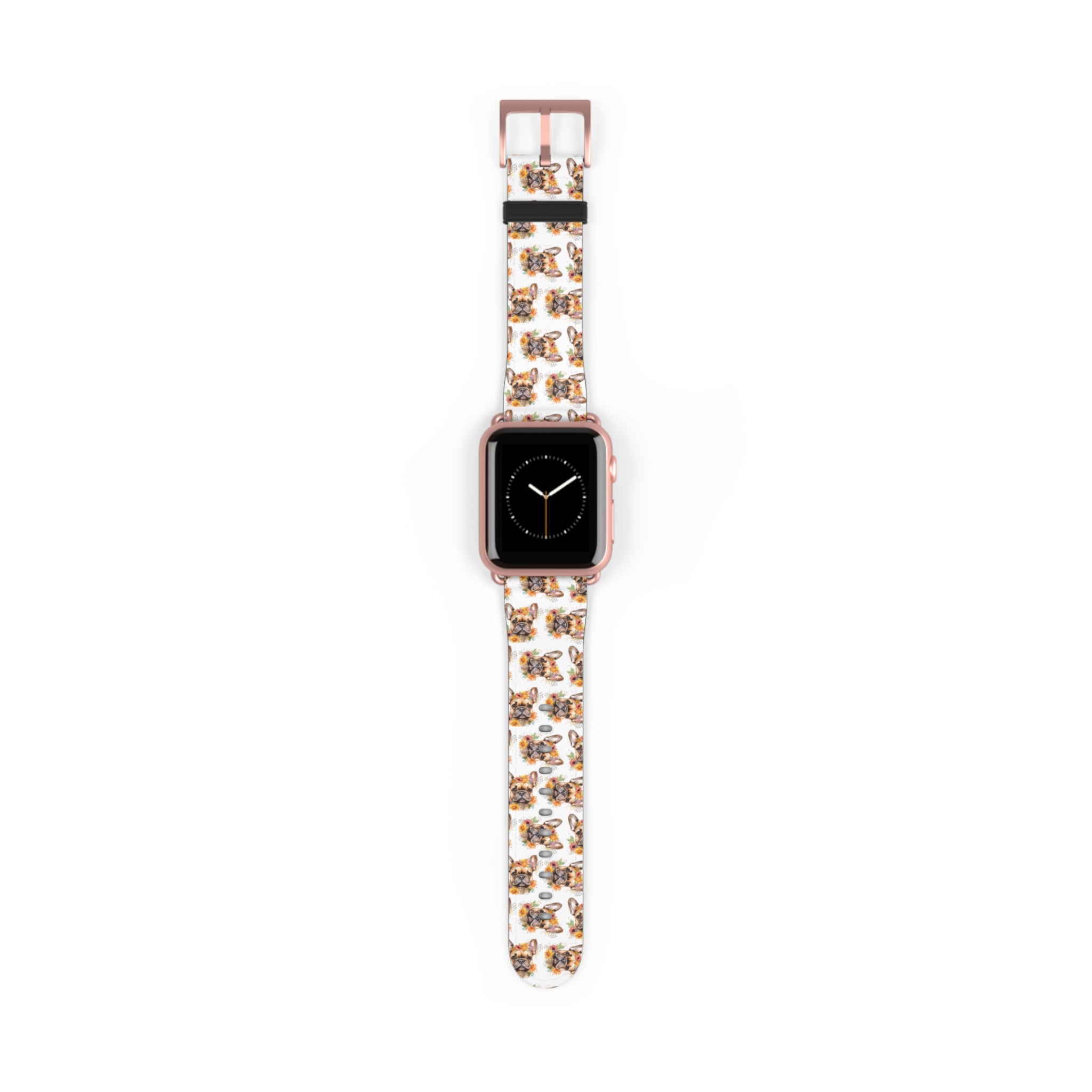 Bulldog Apple Watch Bands (French/Flower)