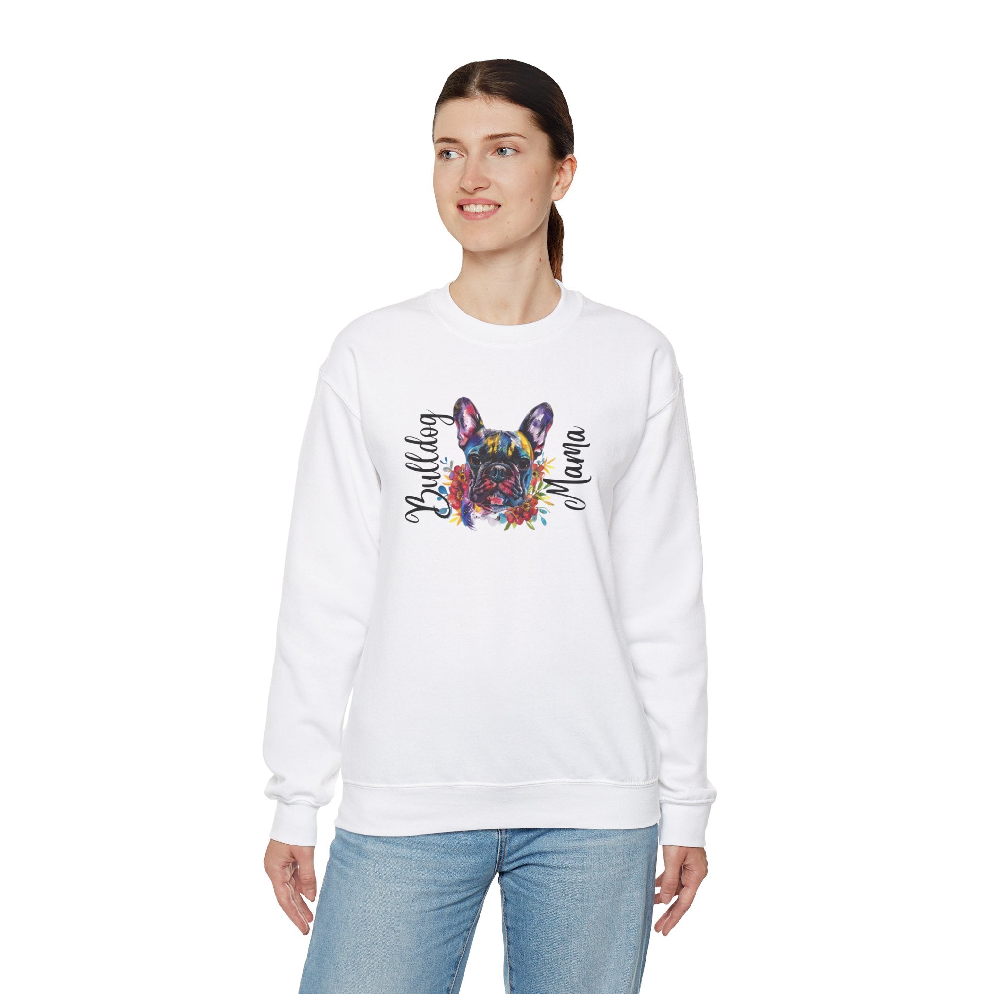 Bulldog Mama crew neck sweatshirt (French)