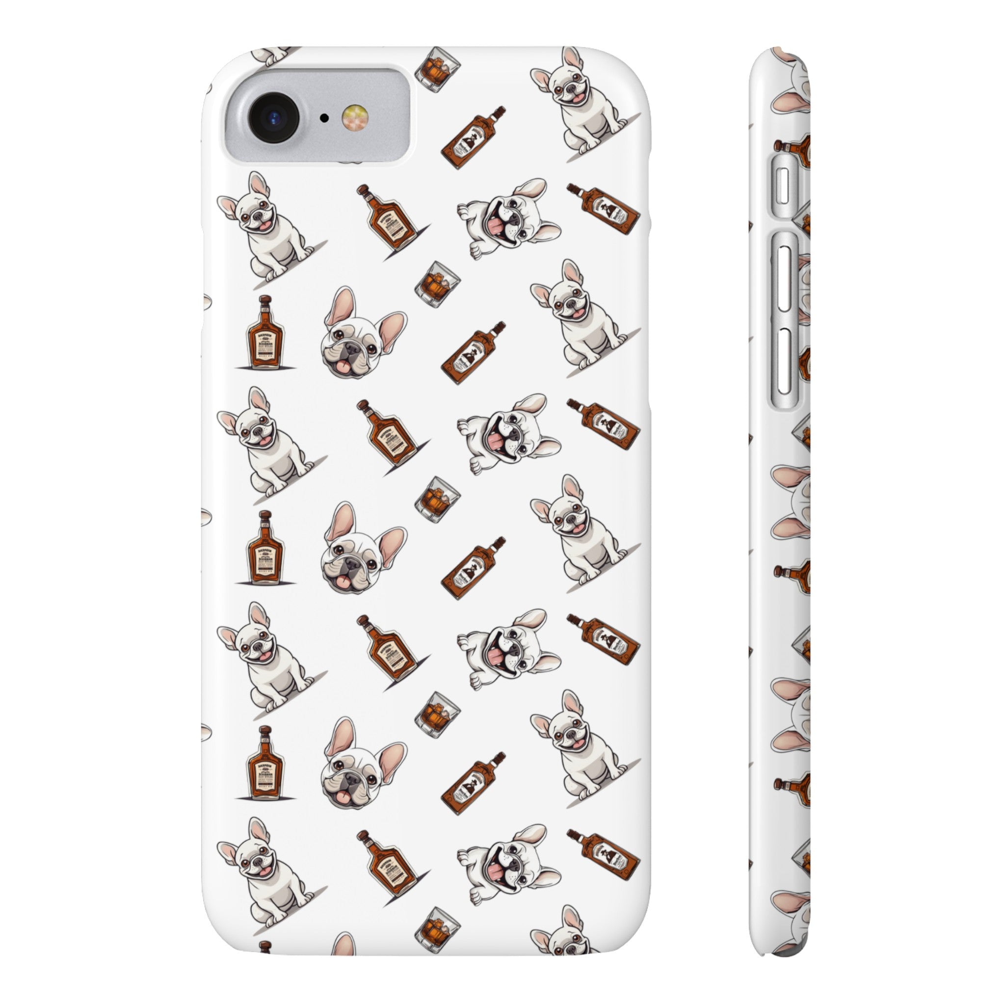 Bulldog iPhone Cases (White French/Bourbon)