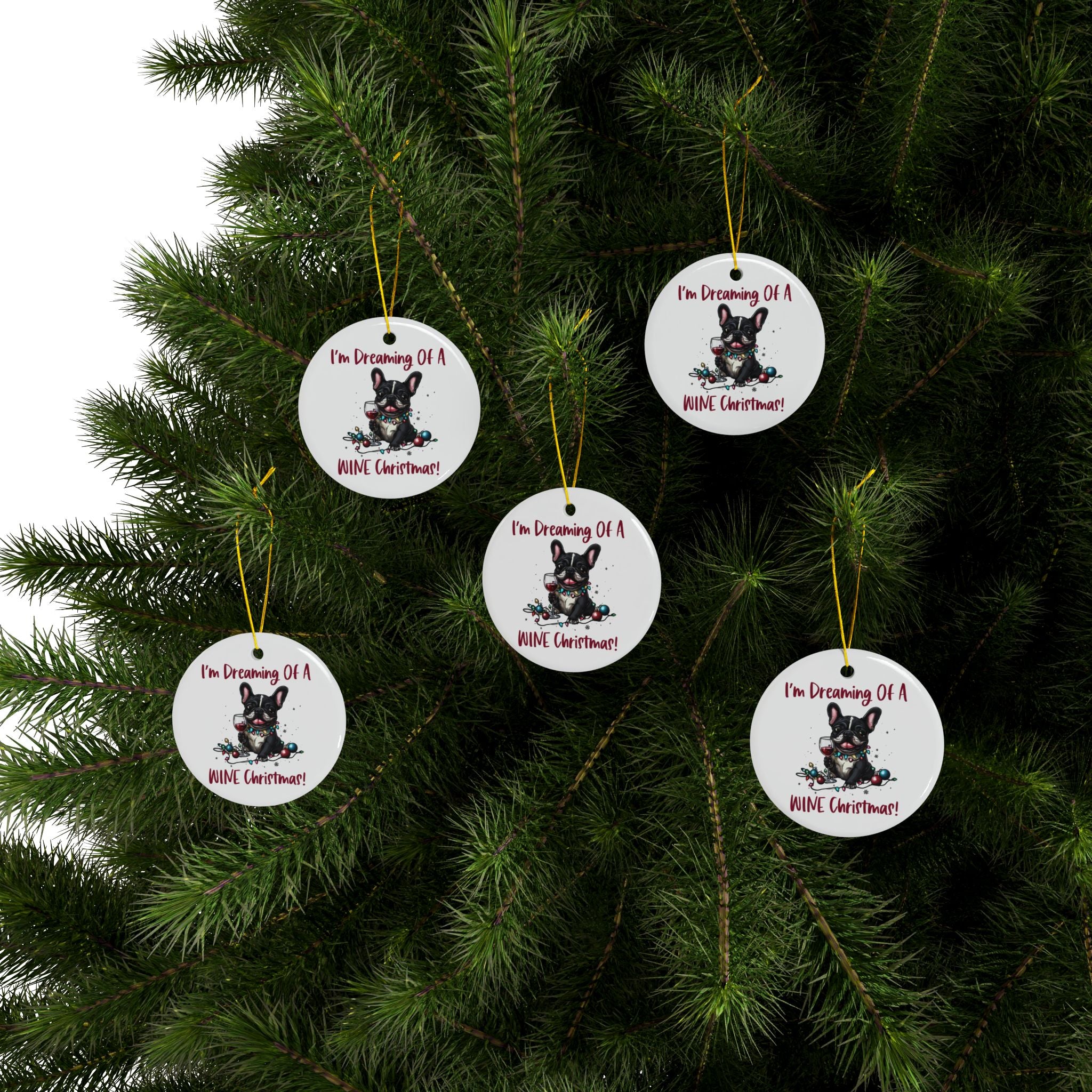 Dreaming of a Wine Xmas Ornament (1pc, 3pcs, 5pcs, 10pcs/French)