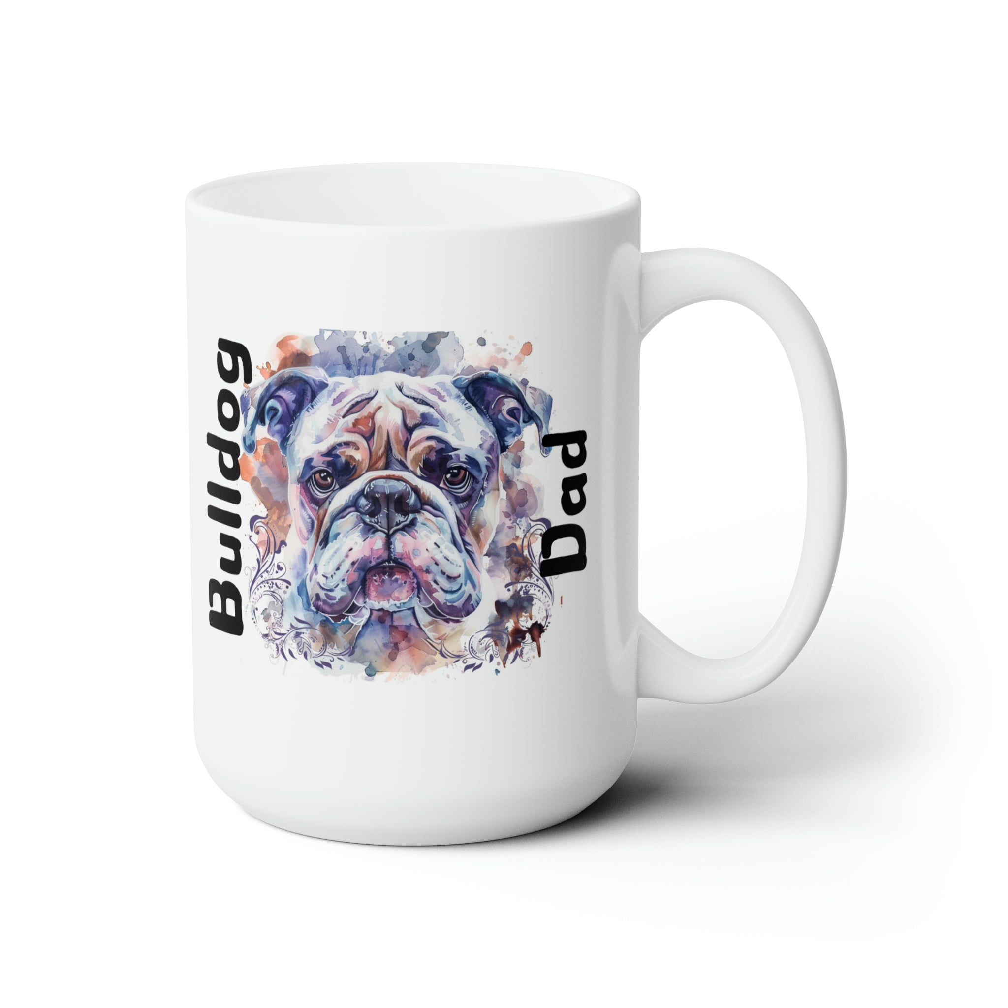 Bulldog Dad Coffee Mug detail shot - English Bulldog mom gift | Tipsy Bully