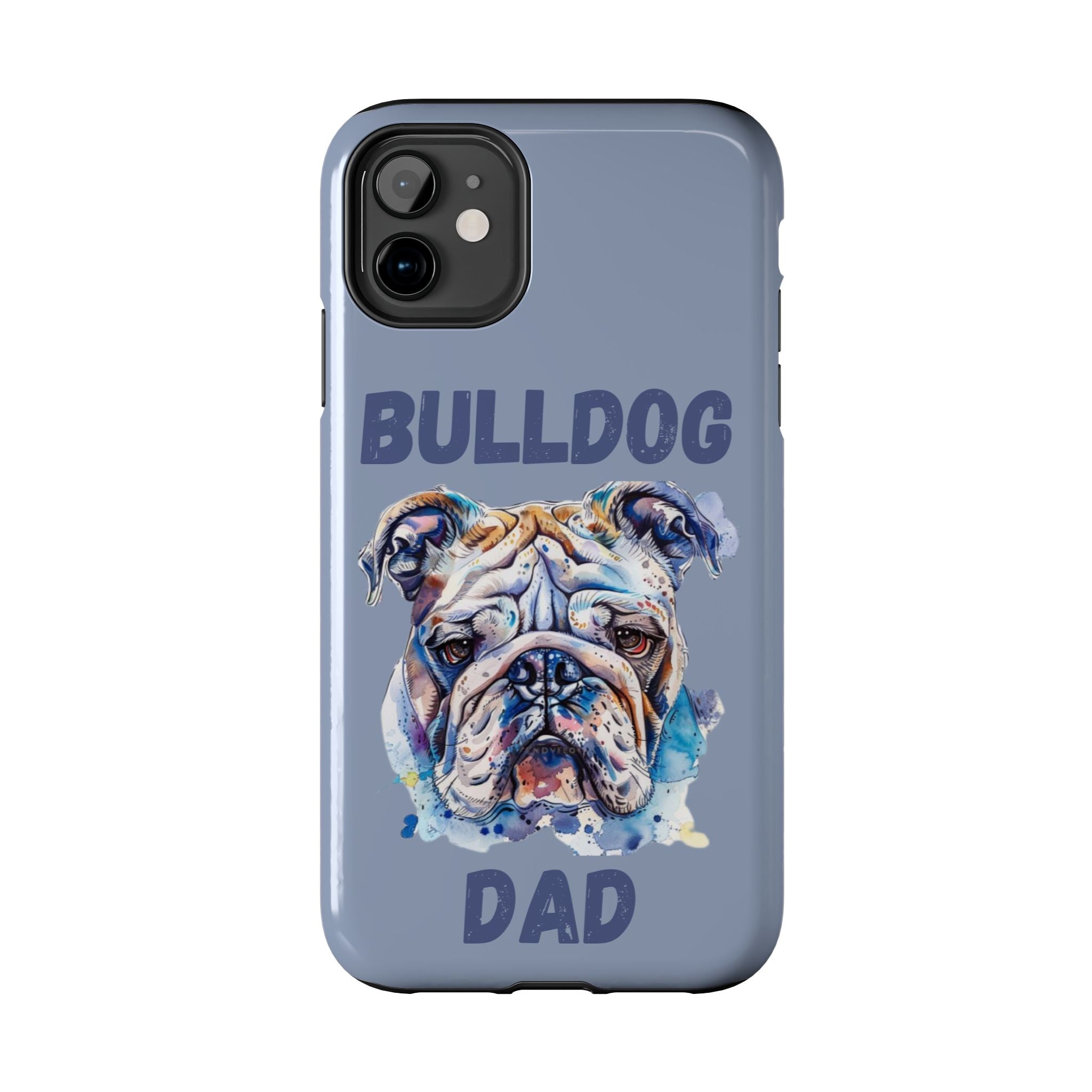 Bulldog Dad iPhone Cases (English/Watercolor) New