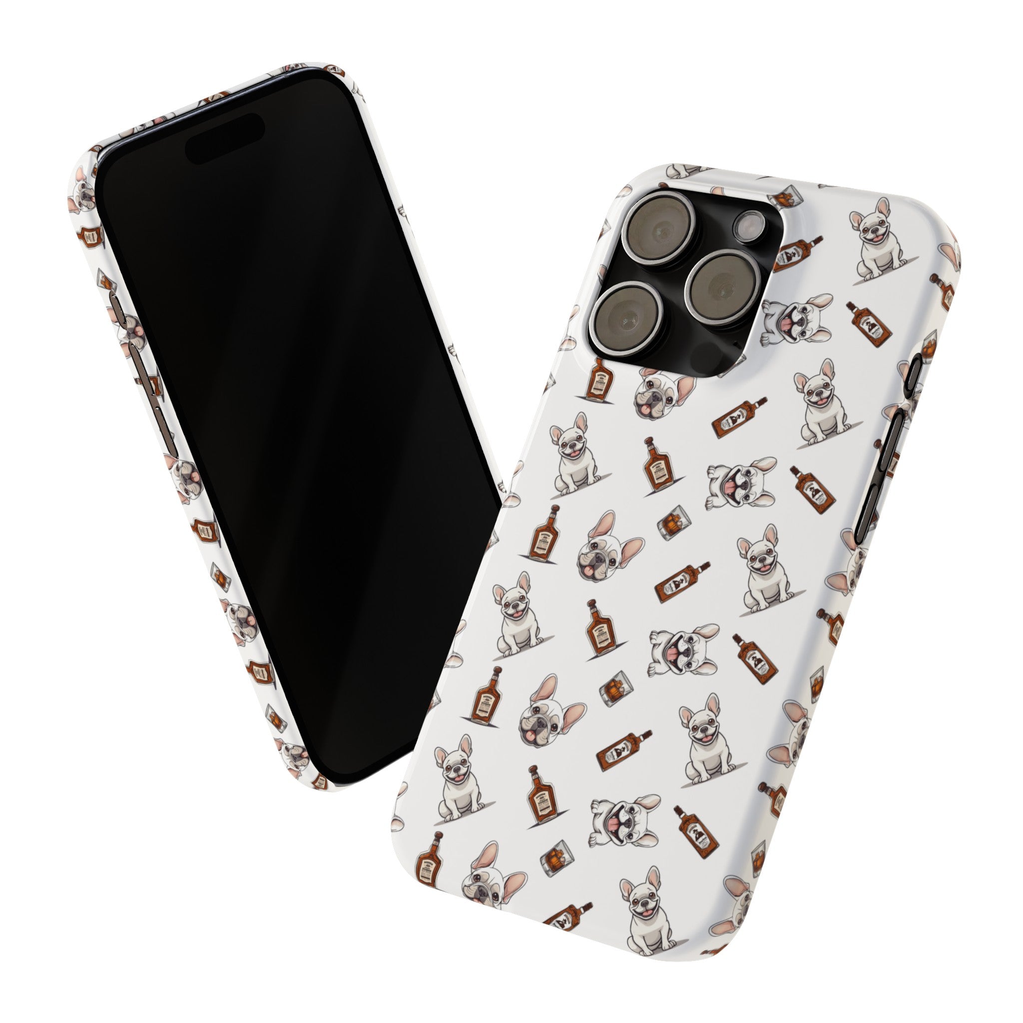 Bulldog iPhone Cases (White French/Bourbon)