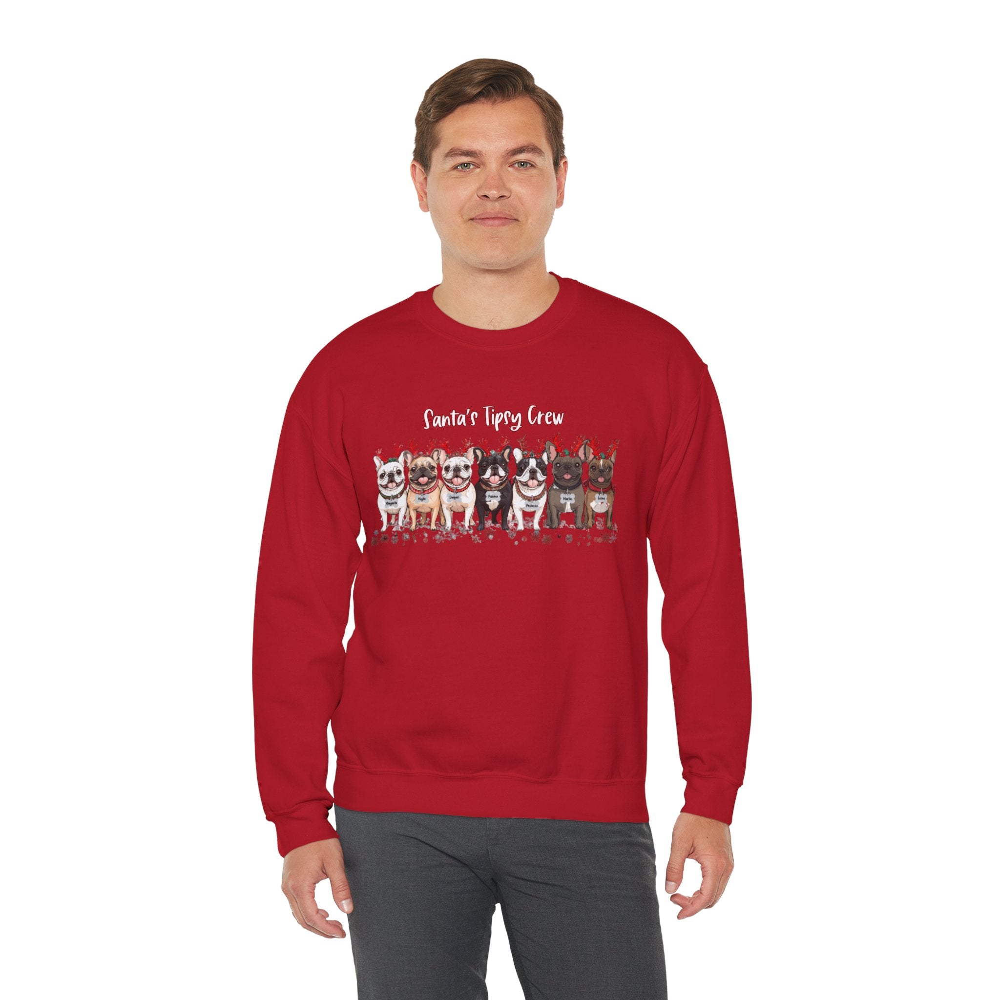 “Santa’s Tipsy Crew” Christmas Crewneck Sweatshirt - Unisex (French)