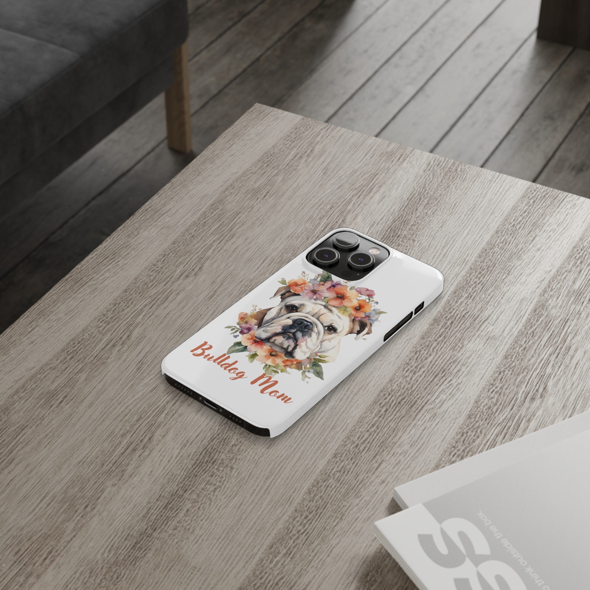 Bulldog iPhone Cases (Engish/White)