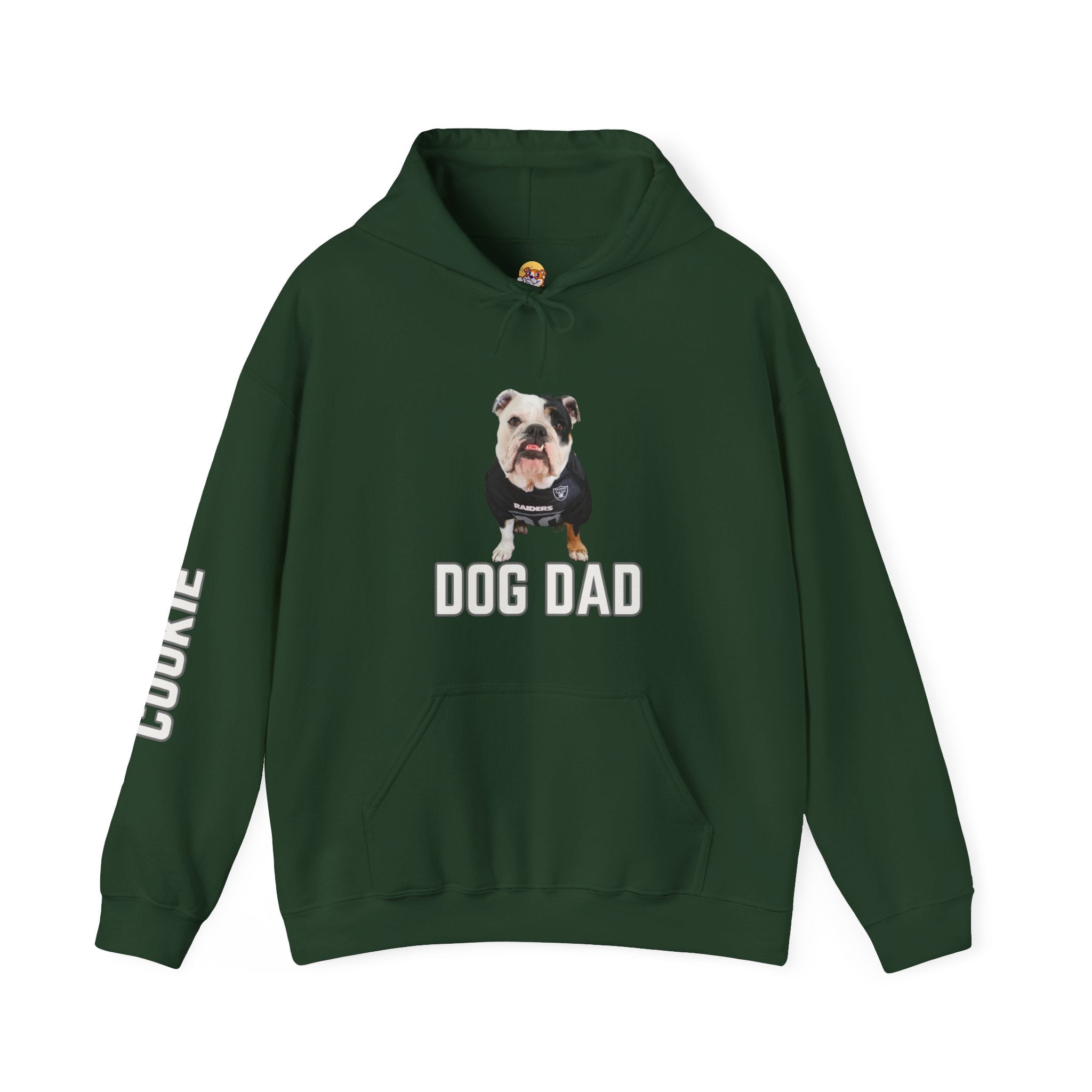CustomDog Dad/Dog Mom Hoodie with Your Bulldog's Picture & Name packaging - English Bulldog mom gift | Tipsy Bully