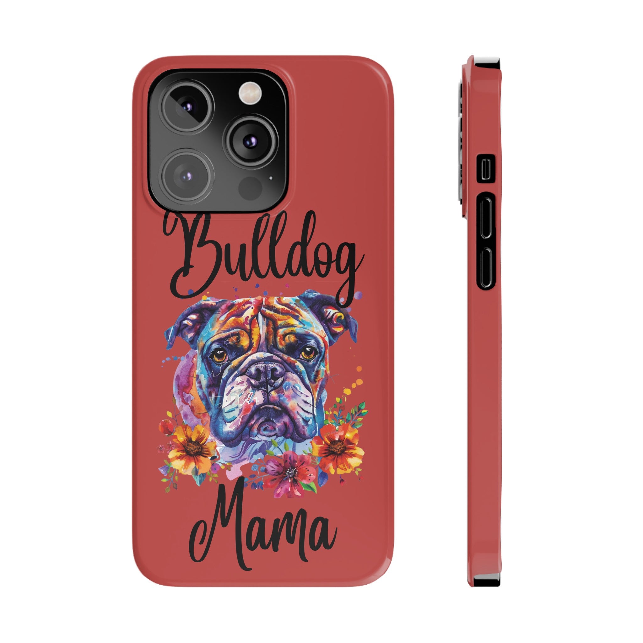 Bulldog Mama iPhone Cases (Engish)