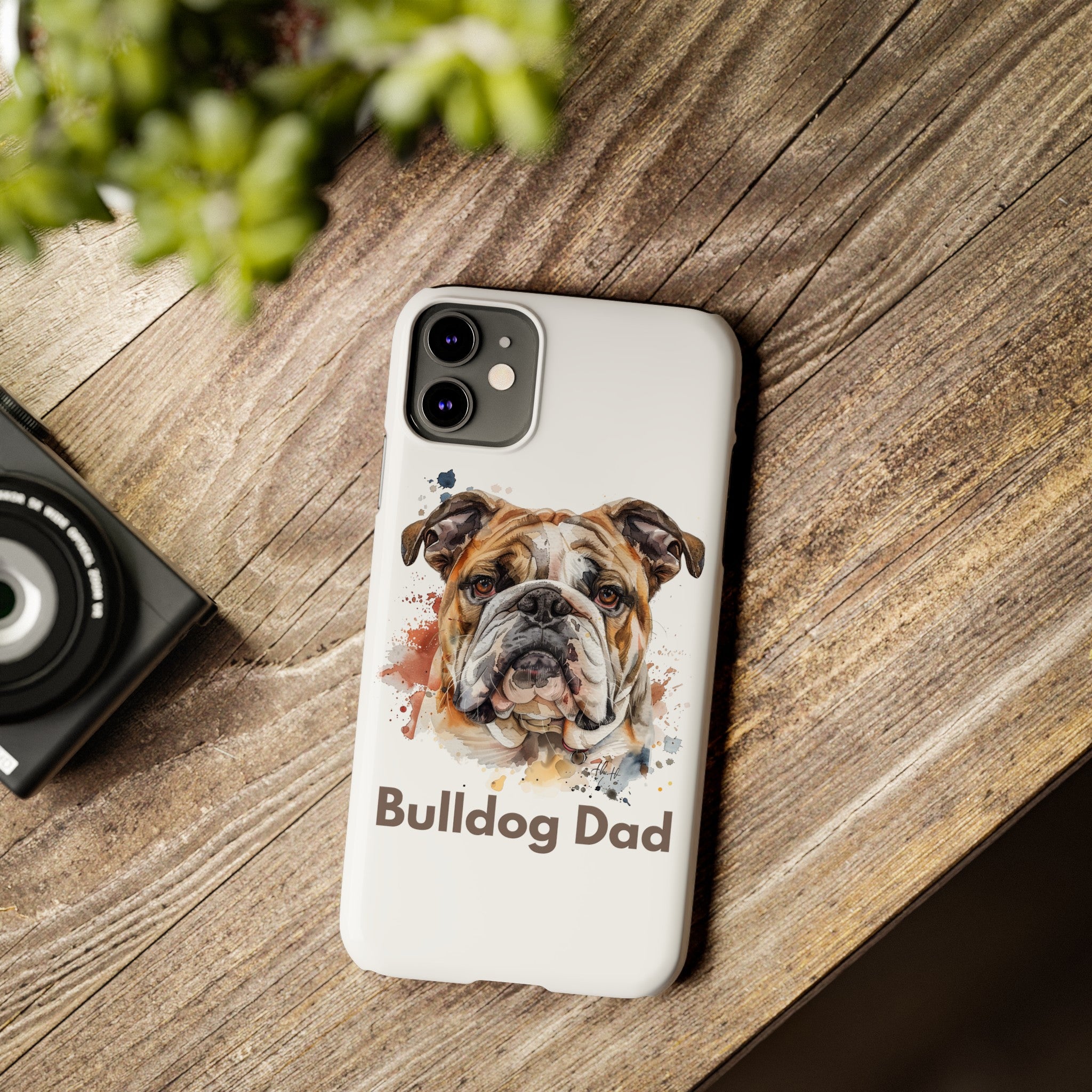 Bulldog iPhone Cases (English/Watercolor)