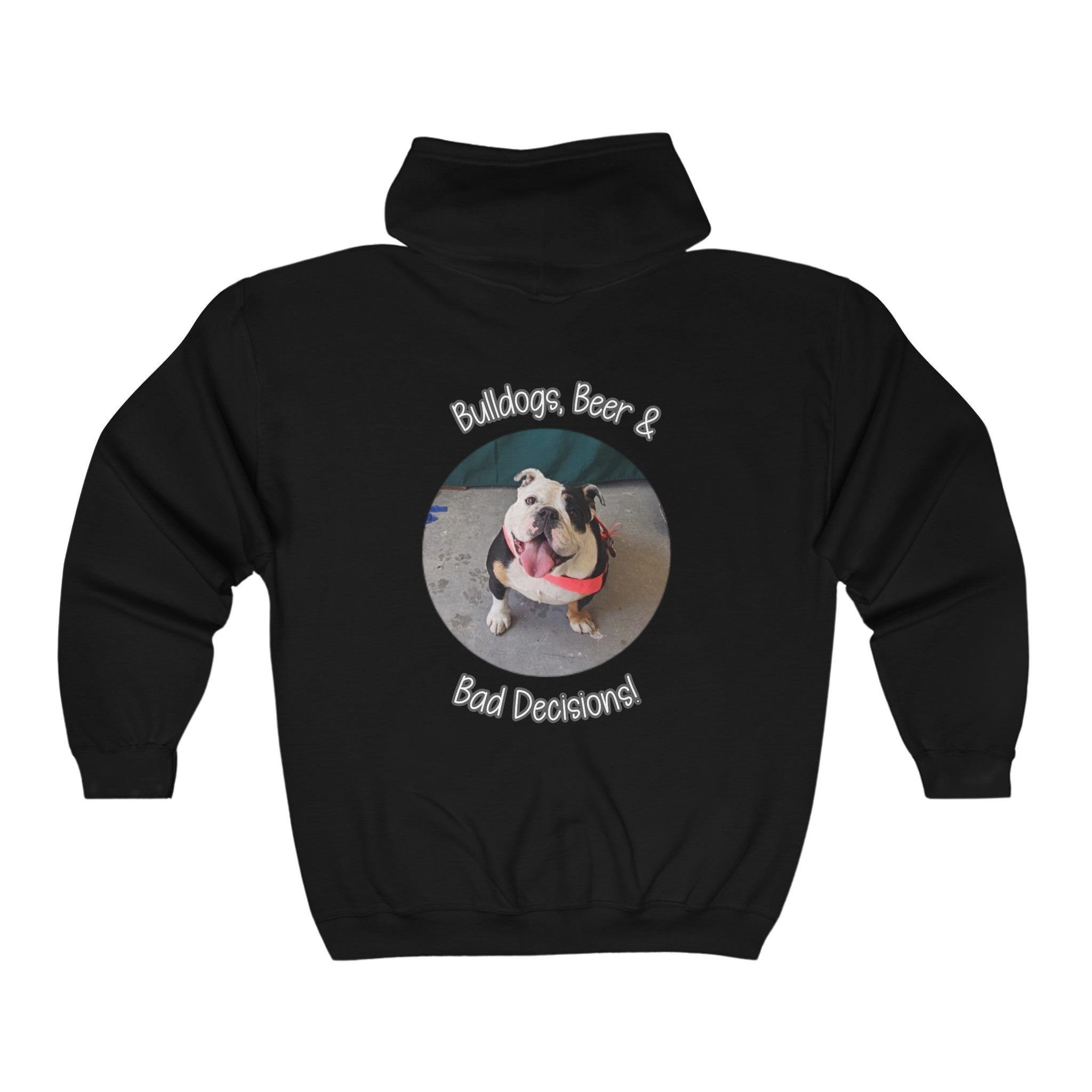 Tipsy Bully Unisex Heavy Blend™ Full Zip Hooded Sweatshirt (Black/Cookie)