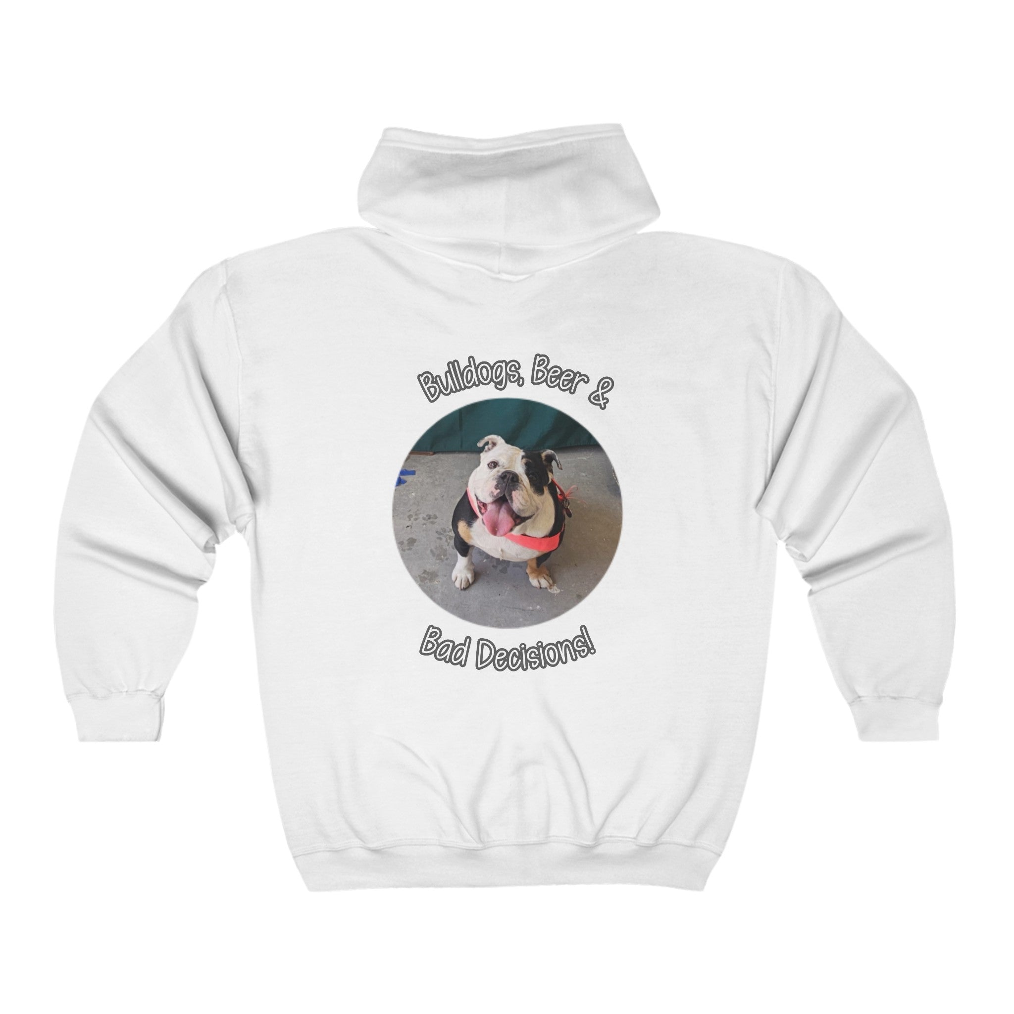 Tipsy Bully Unisex Heavy Blend™ Full Zip Hooded Sweatshirt (Black/Cookie)