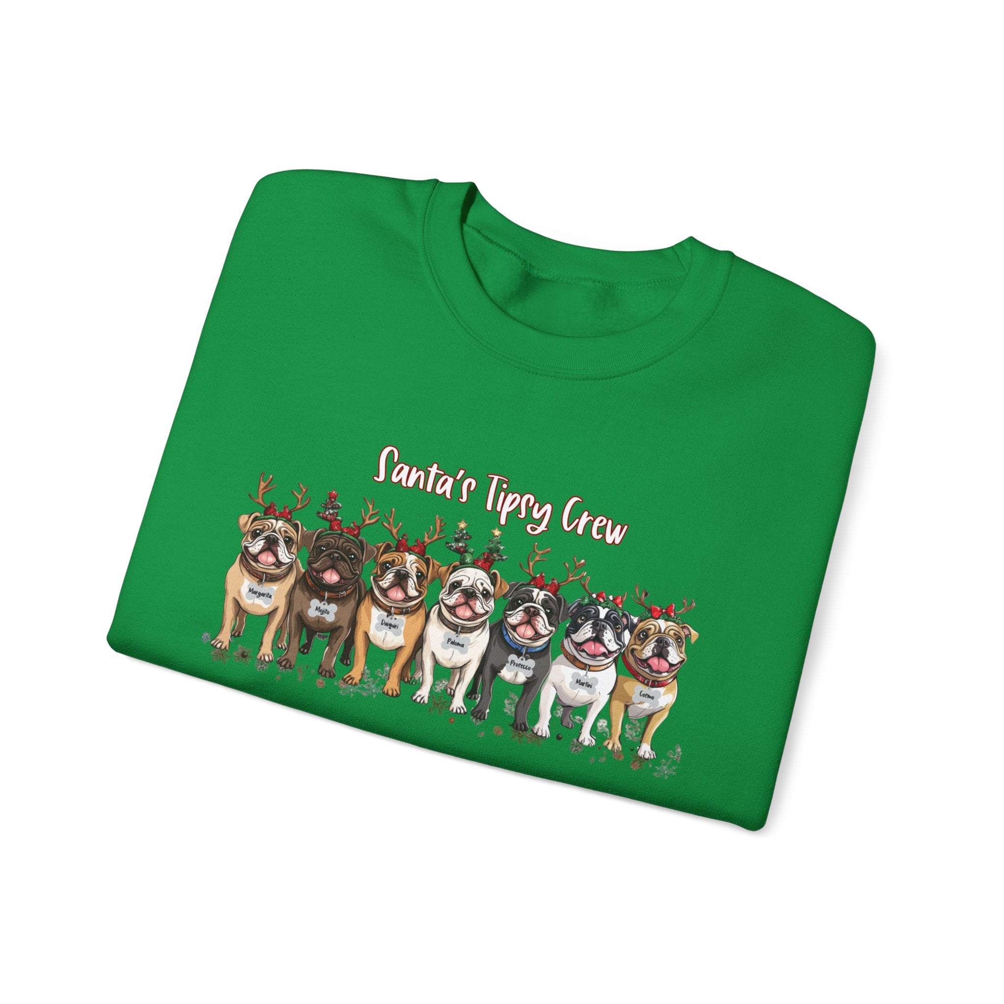 “Santa’s Tipsy Crew” Christmas Crewneck Sweatshirt - Unisex (English)