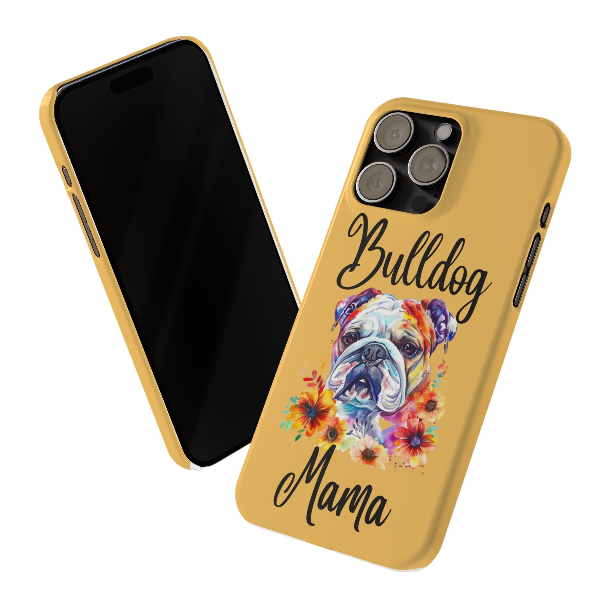 Bulldog Mama iPhone Cases (Engish)