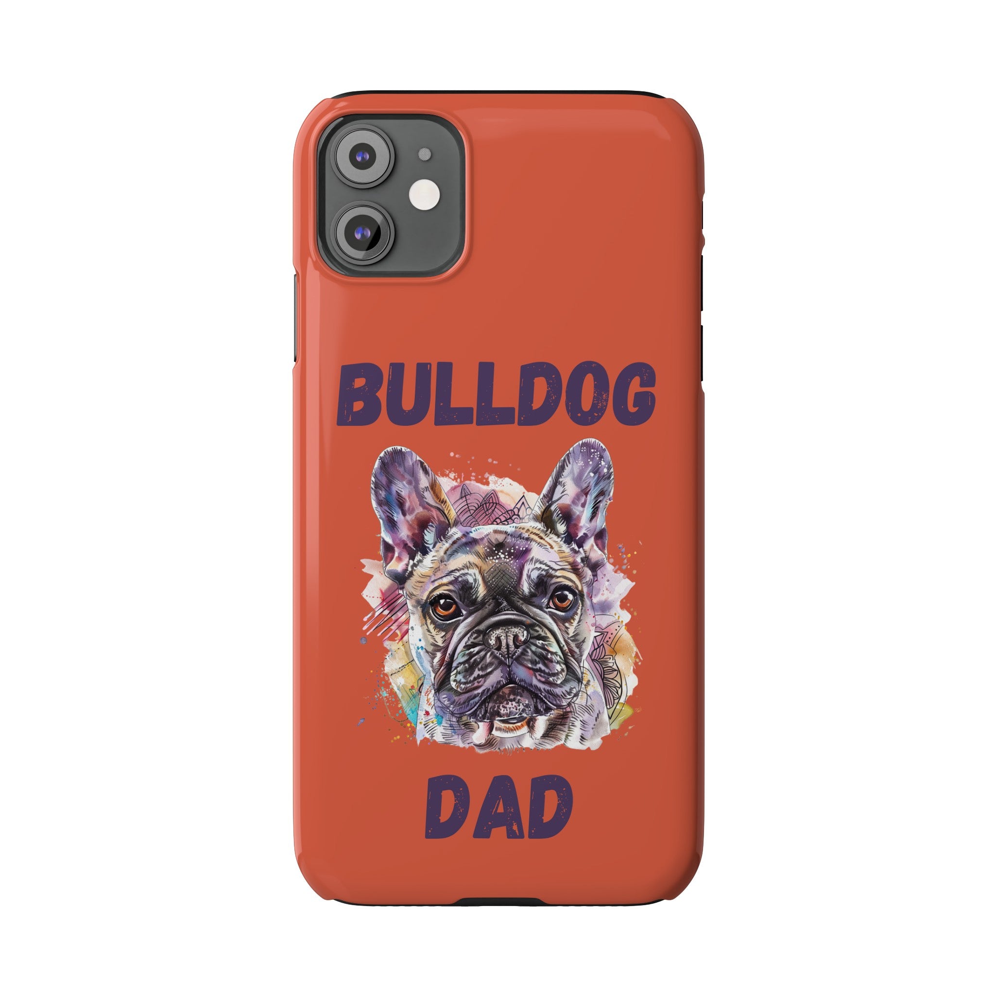Bulldog Dad iPhone Cases (French/Orange)