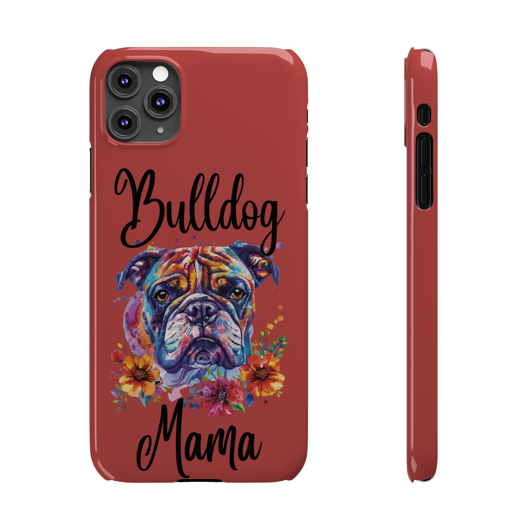 Bulldog Mama iPhone Cases (Engish)