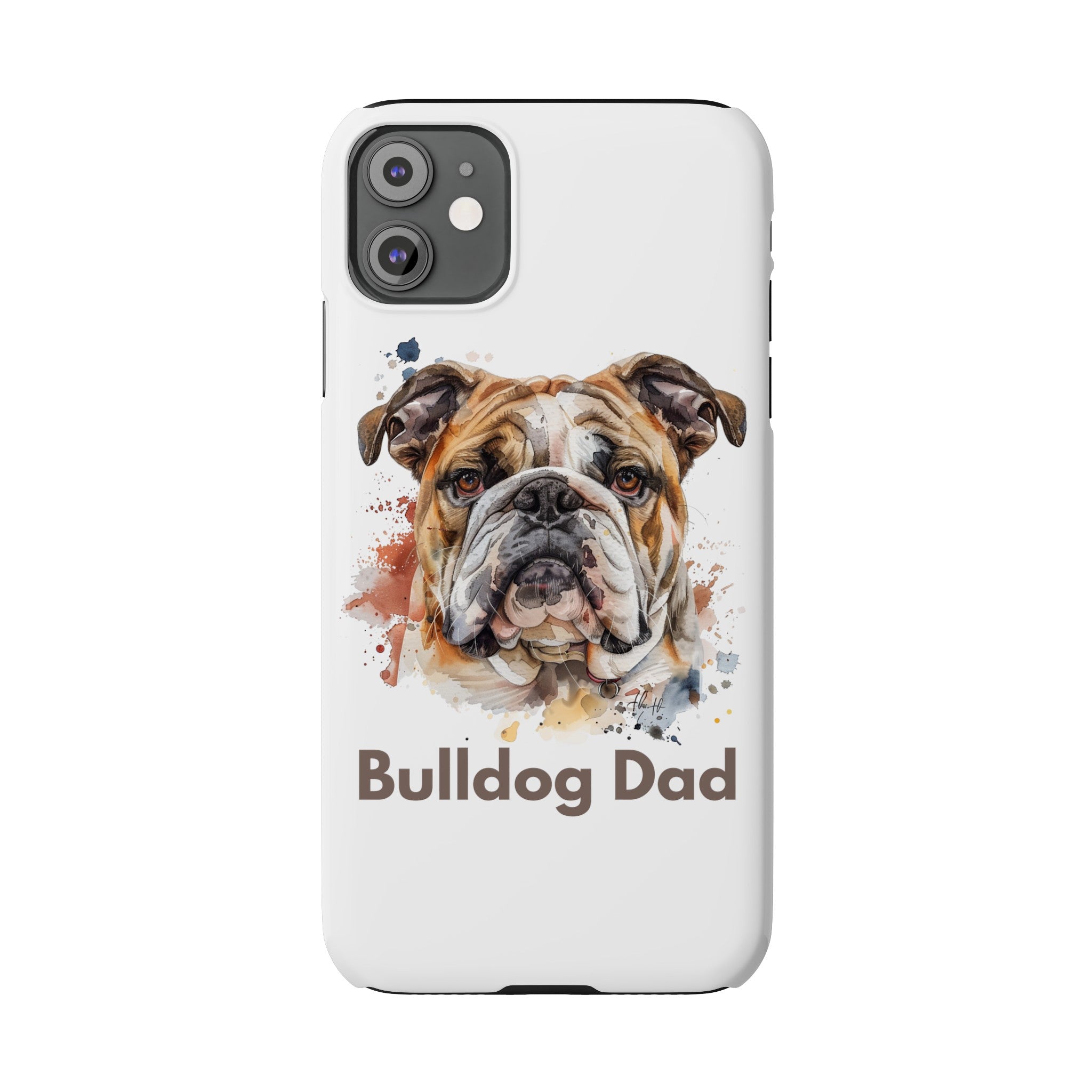 Bulldog iPhone Cases (English/Watercolor)