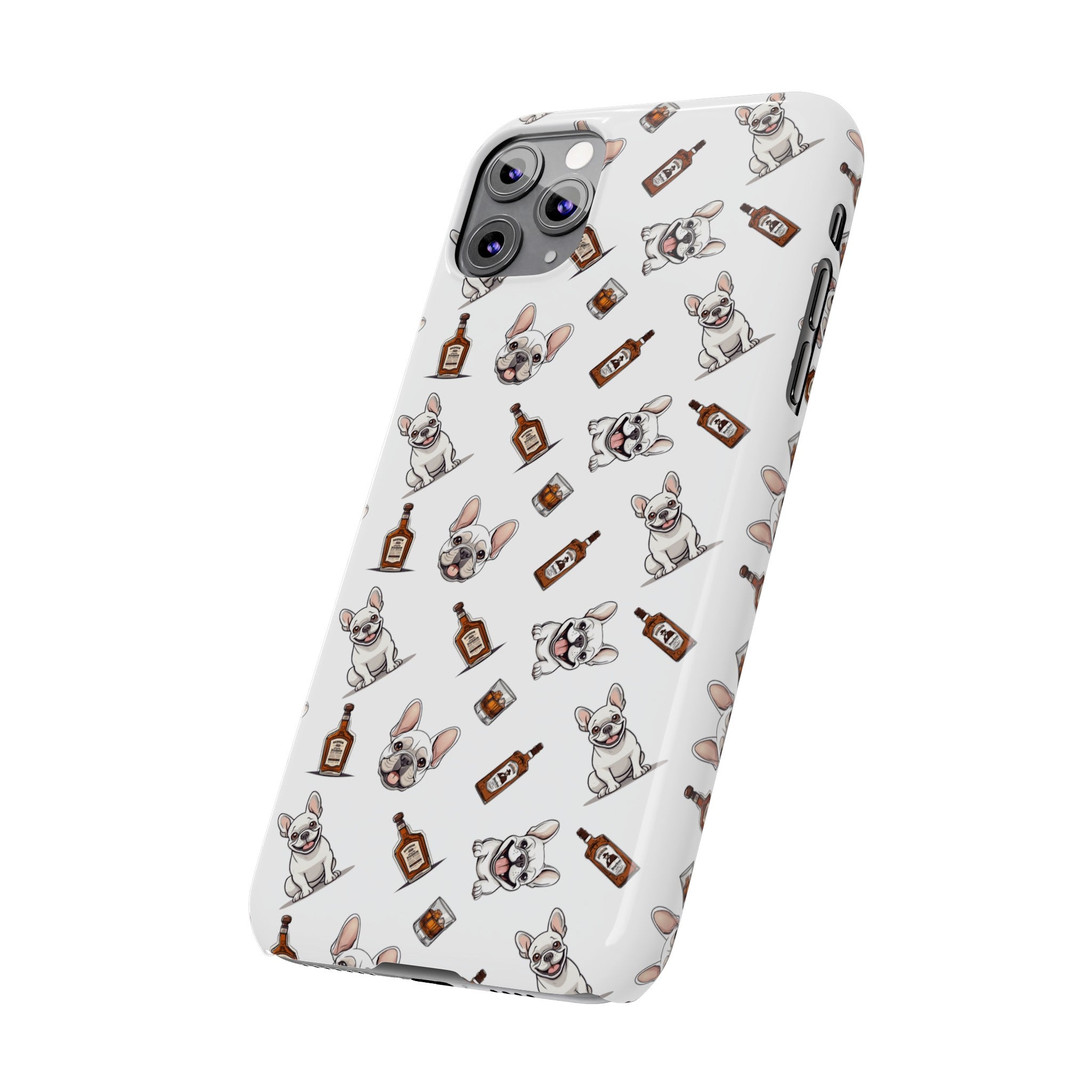 Bulldog iPhone Cases (White French/Bourbon)
